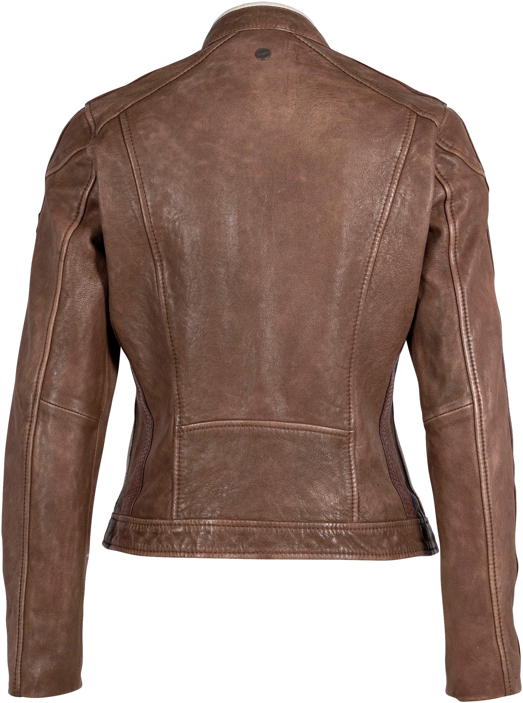 Mauritius Lederjacke »MWHighwalie«, im Racer-Look, mit Patch