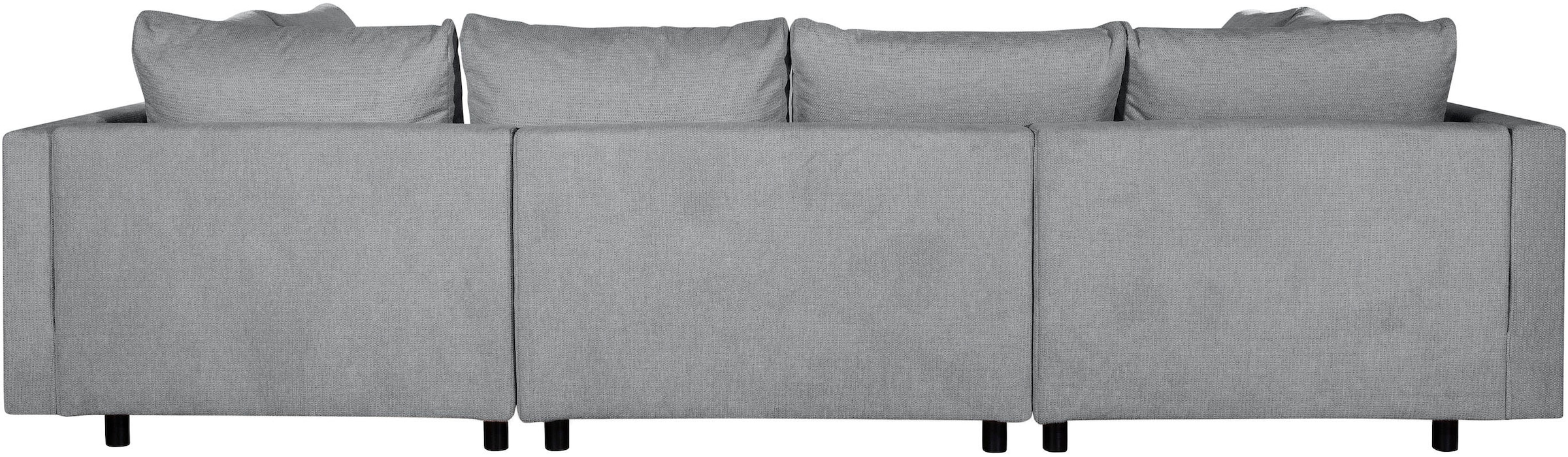 Home affaire Wohnlandschaft »Toni U-Form, B: 298 cm«, mit Hocker & 3 Zierkissen, Federkern