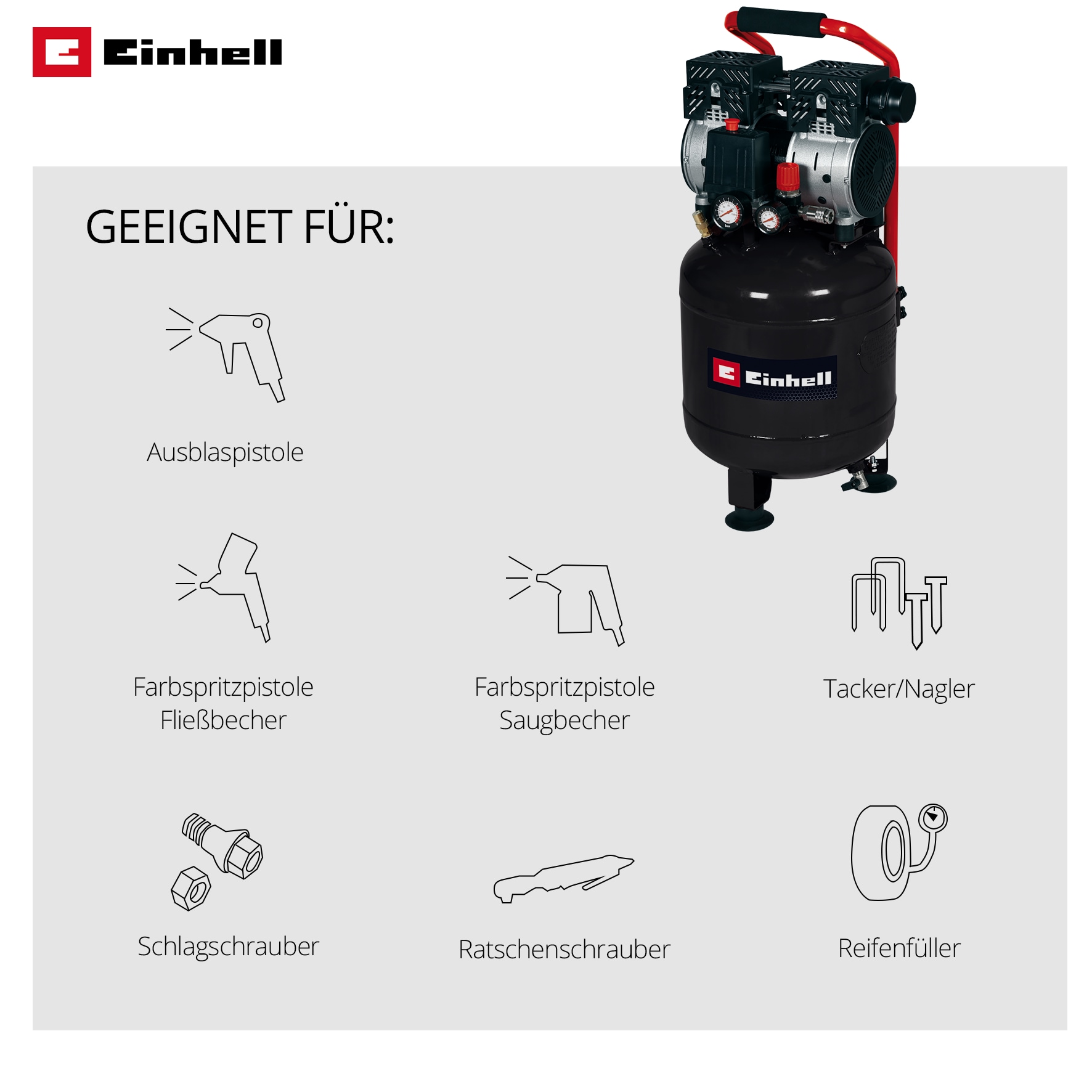 Einhell Kompressor »TE-AC 135/24 Silent Plus«