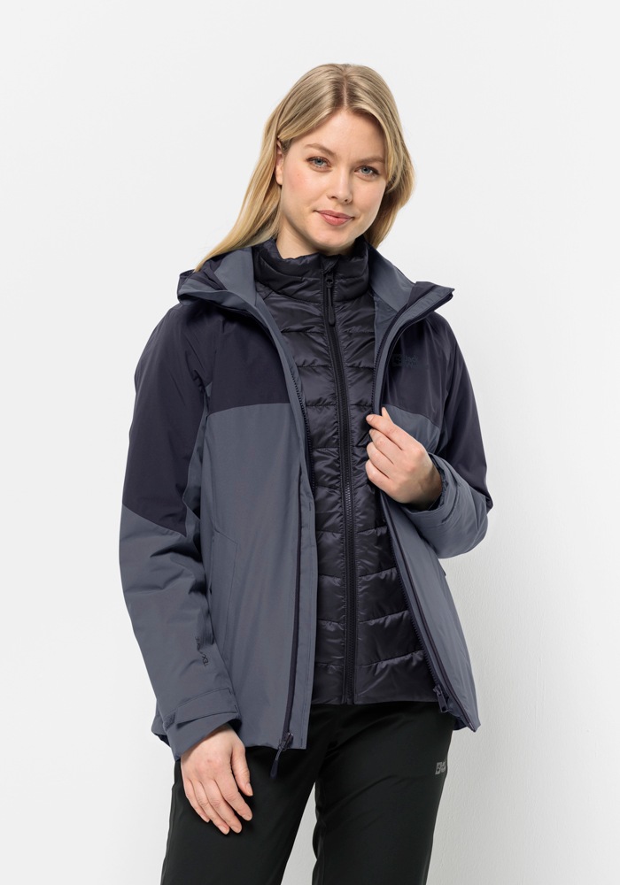 Jack Wolfskin 3-in-1-Funktionsjacke "FELDBERG 3IN1 JKT W", (2 teilig), mit Kapuze