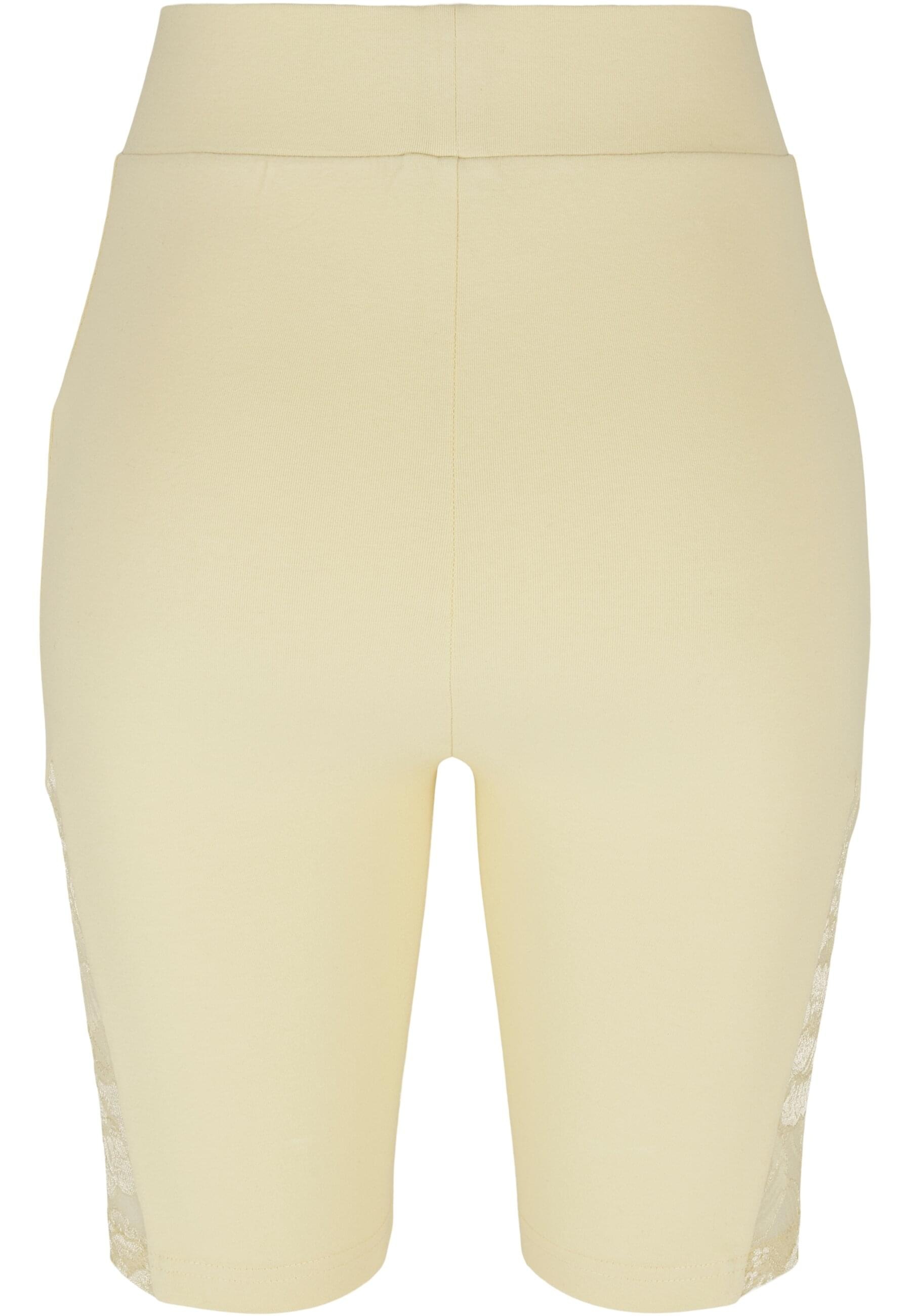 URBAN CLASSICS Radlerhose »Urban Classics Damen Ladies High Waist Lace Inset Cycle Shorts«, (1 tlg.)