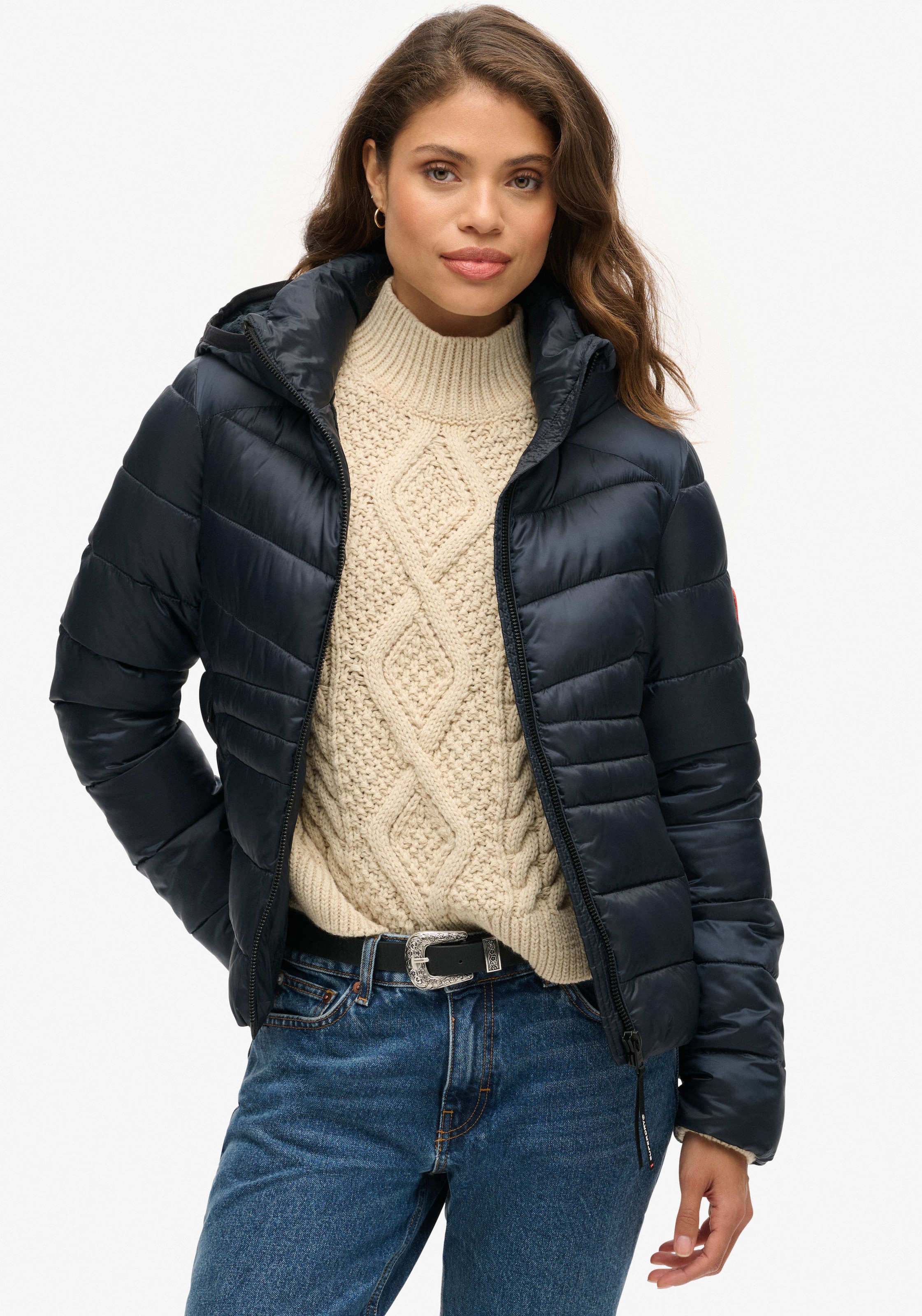 Superdry Steppjacke "HOODED FUJI QUILT PADDED JKT", mit Kapuze