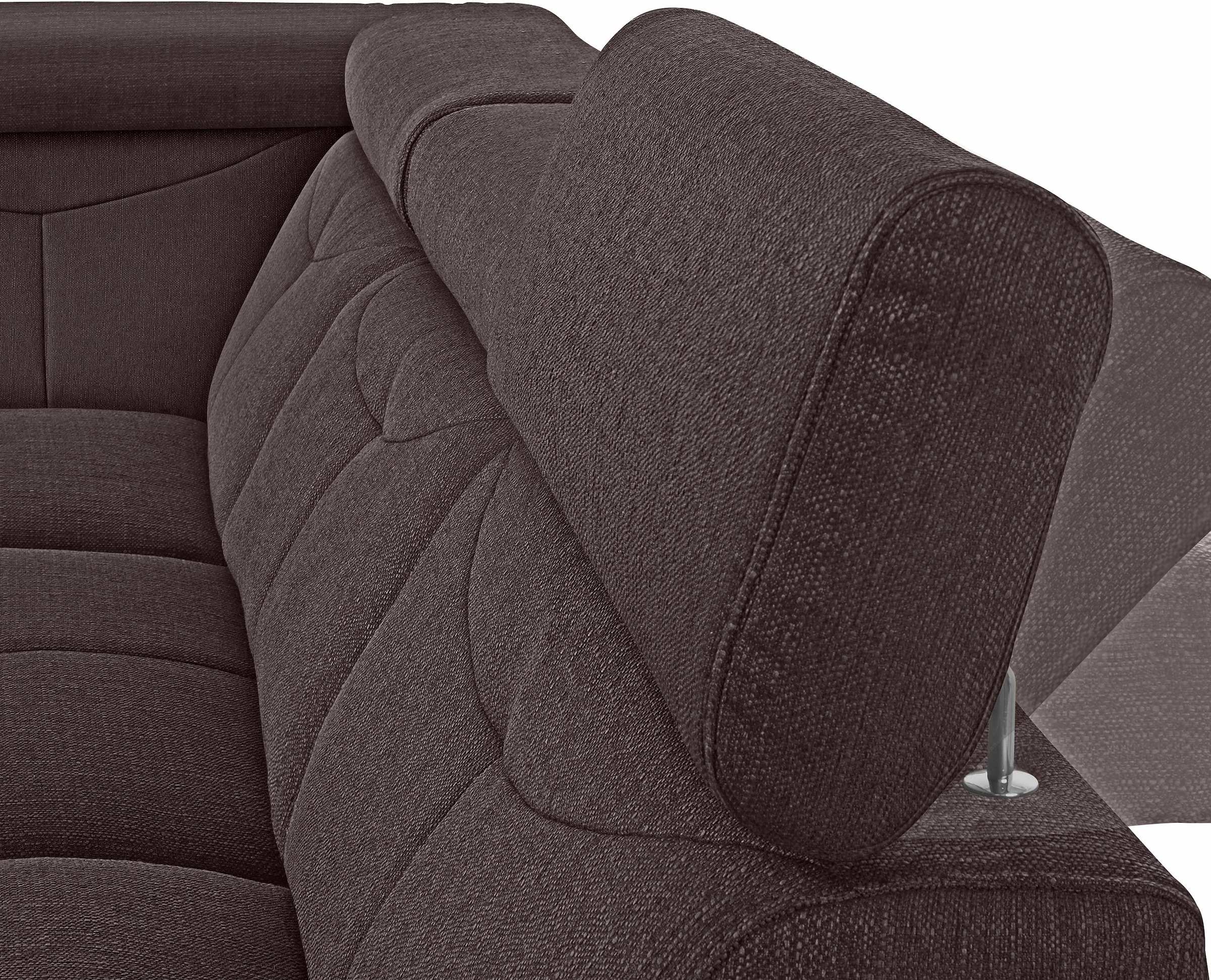 exxpo - sofa fashion Ecksofa »Spring, super bequem und komfortabel mit Armteil- und Kopfteilfunktion«, wahlweise mit Bettfunktion und Bettkasten, L-Form