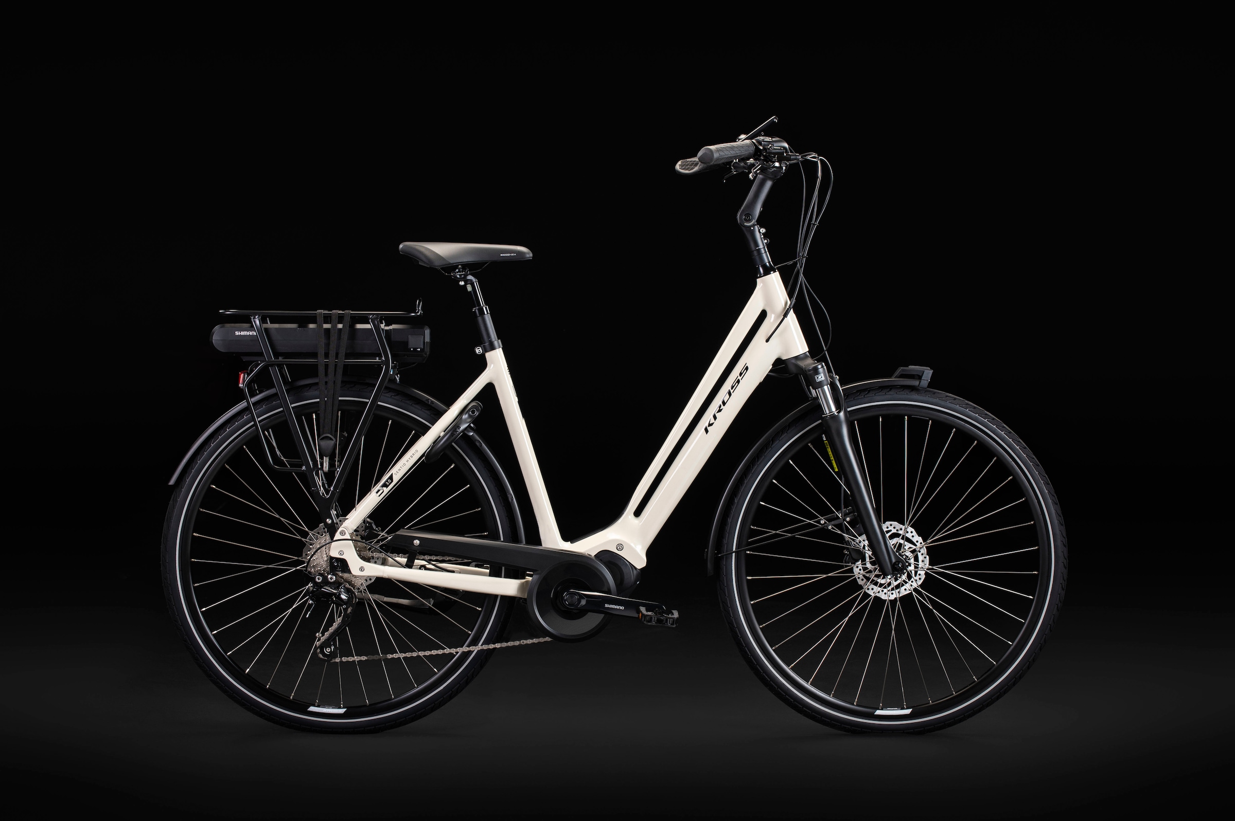 Kross E-Bike »E-Citybike Sentio Hybrid 3.0 28 Zoll weiß«, 7 Gang, Shimano, DEORE T6000, Mittelmotor 250 W