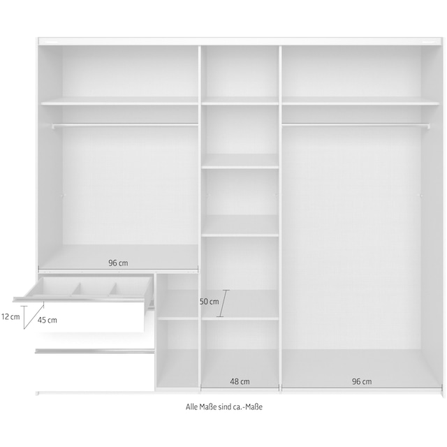 Fresh To Go Schwebetürenschrank »Laval«, inkl. zusätzlichen Einlegeböden,  Schubkasteneinsatz und Selbsteinzug | BAUR