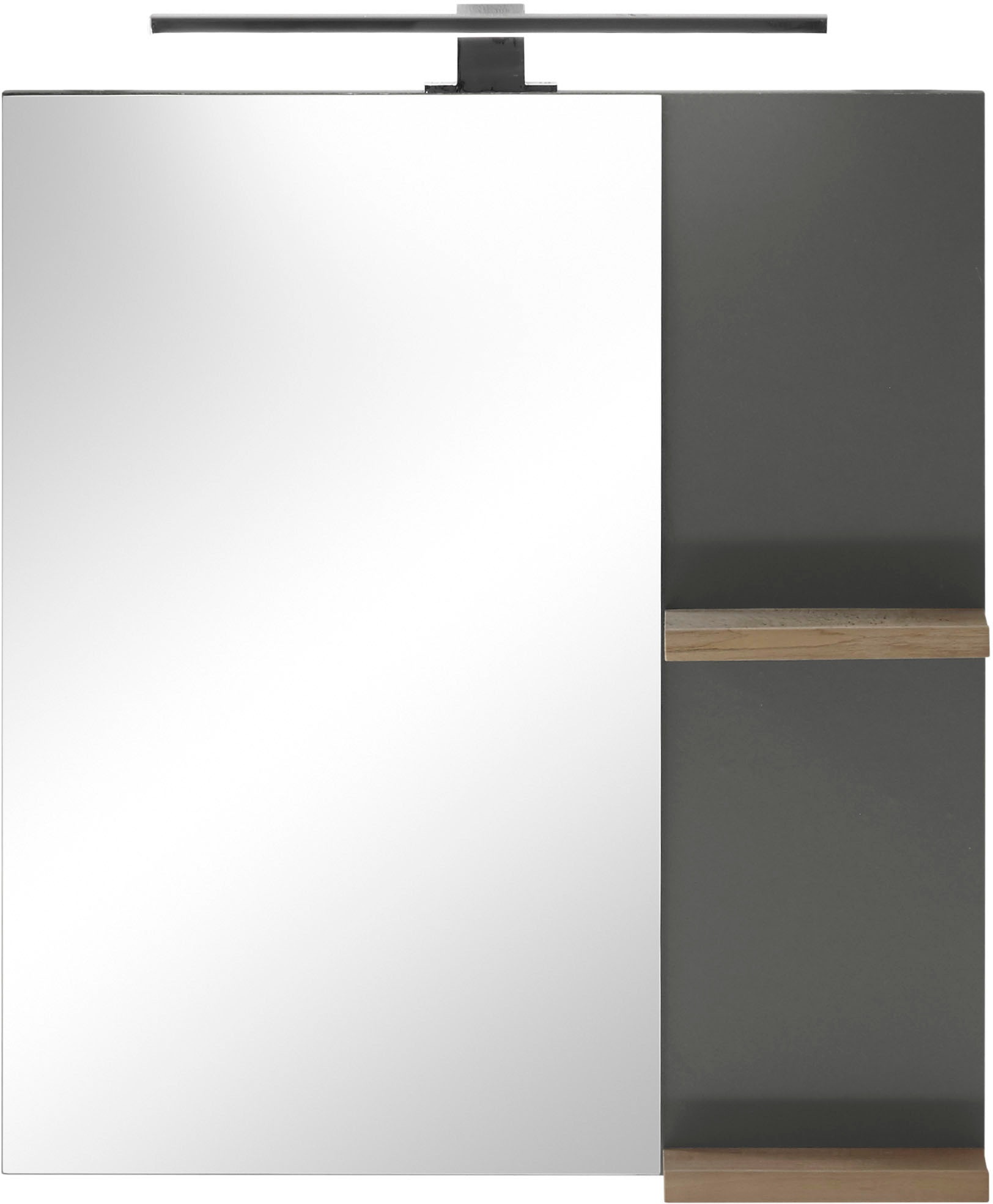 Thumbnail - Places of Style Badspiegel "SOLiD, Spiegel im modernen Design, Wandspiegel", in zwei Farben verfügbar, zwei Ablageböden,...