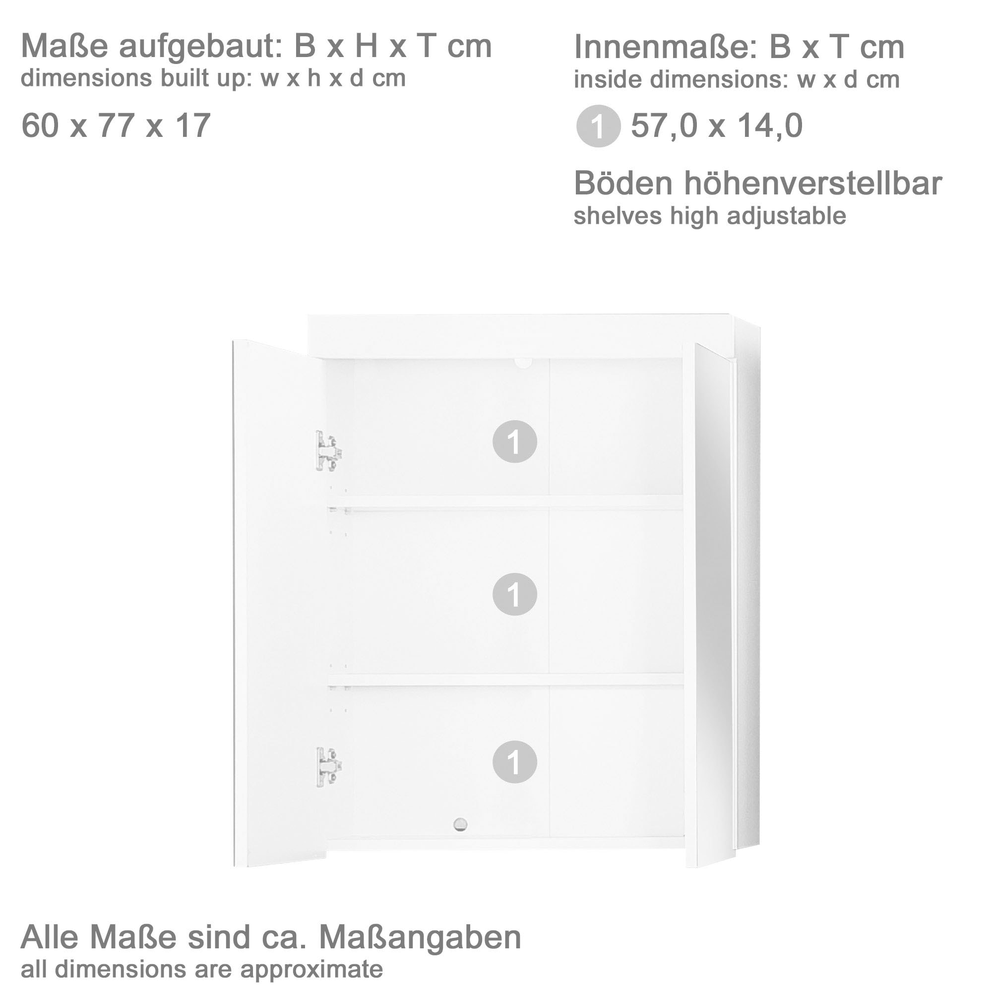INOSIGN Badmöbel-Set »Avena«, (Set, 5 St.), Badezimmermöbel in verschiedenen Farben - Maße (B/T/H) 163/34/190 cm