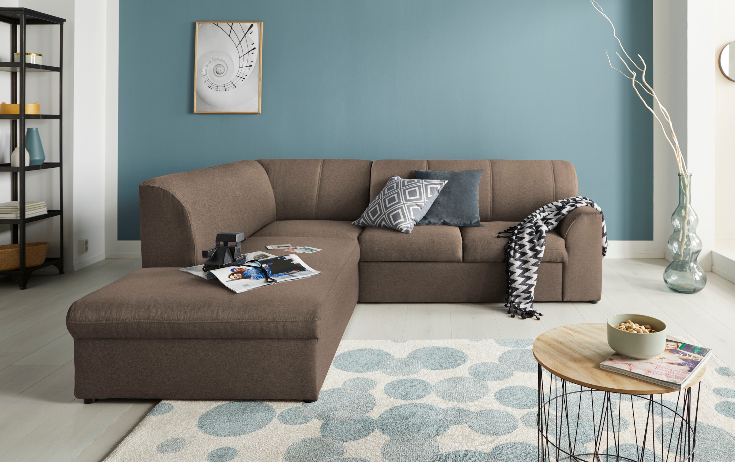 DOMO collection Ecksofa "Topper zeitlos elegant, kompakte Stellmaße, OTTOs günstig online kaufen