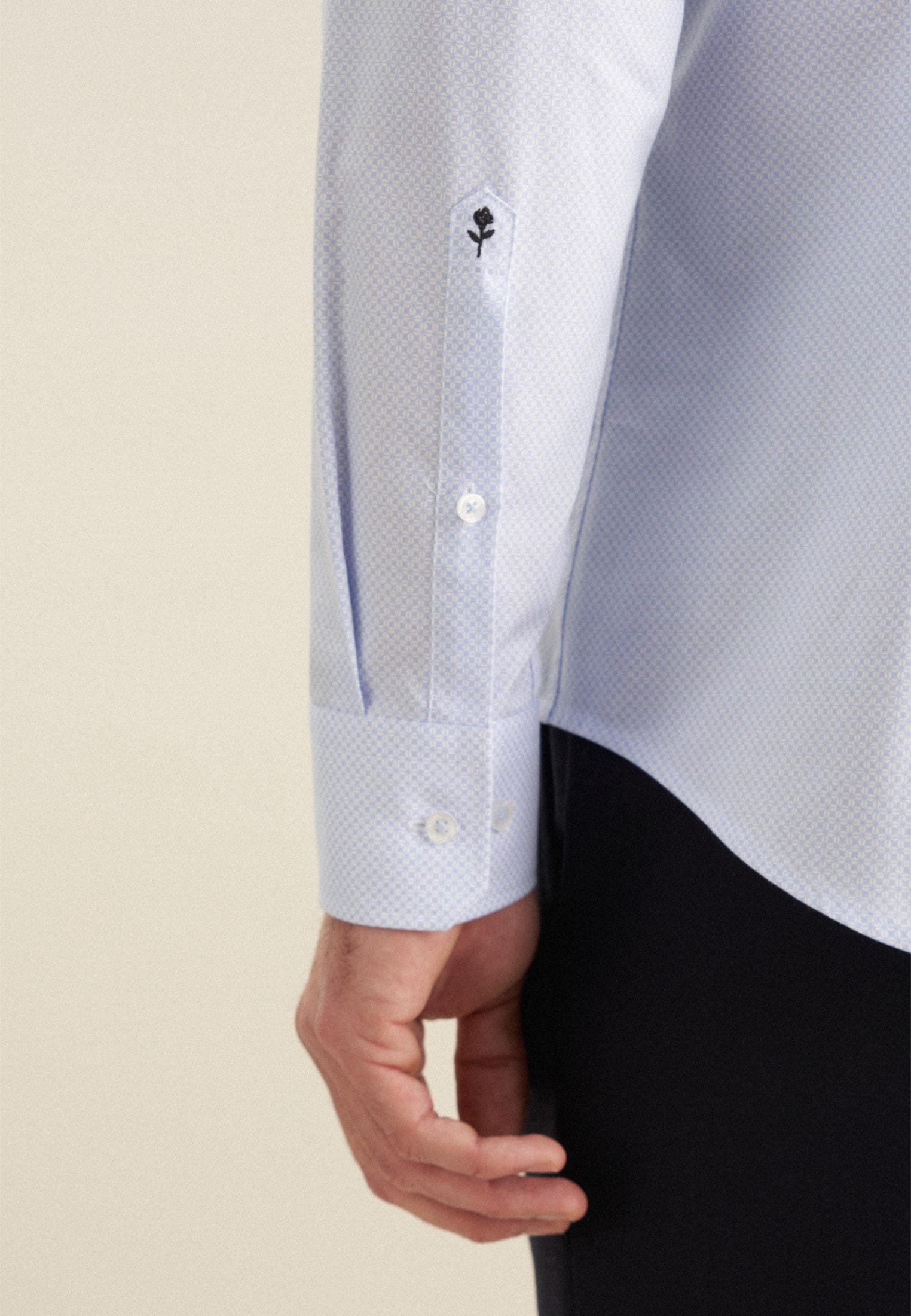seidensticker Businesshemd »Shaped«, Shaped Extra langer Arm Kentkragen Druck