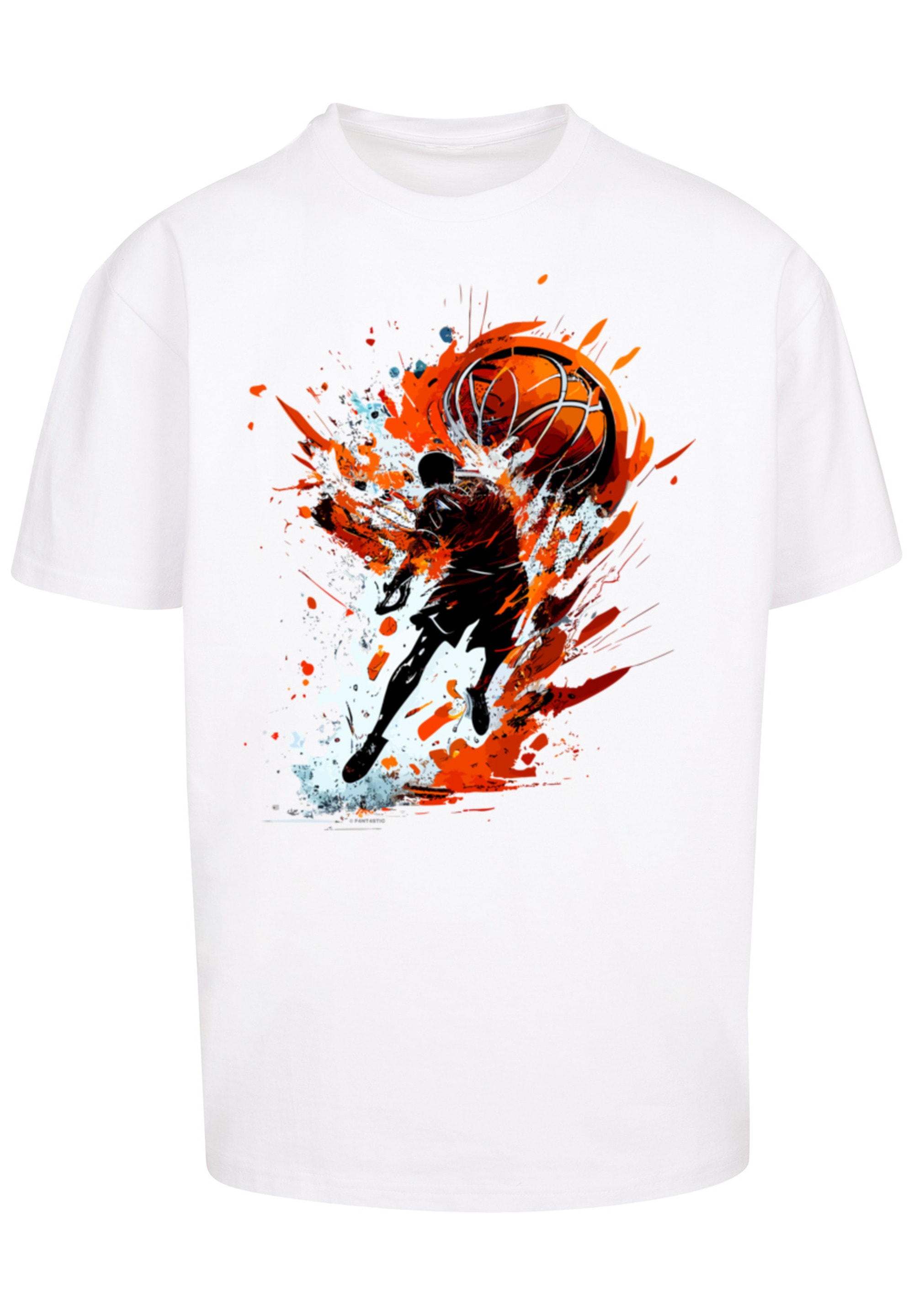 F4NT4STIC T-Shirt »Basketball Splash Sport OVERSIZE TEE« Print