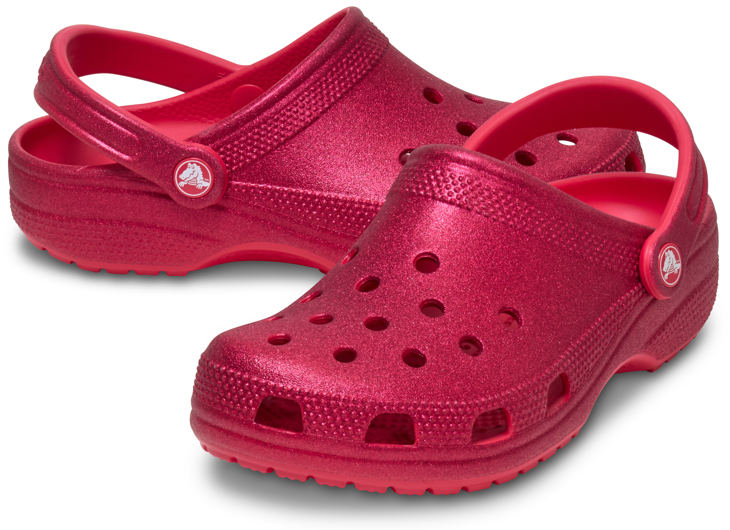 Crocs Hausschuh »Classic Glitter Clog, Badesandale«  , Sommerschuh, Schlappen, Schlupfschuh mit Glitzer verziert