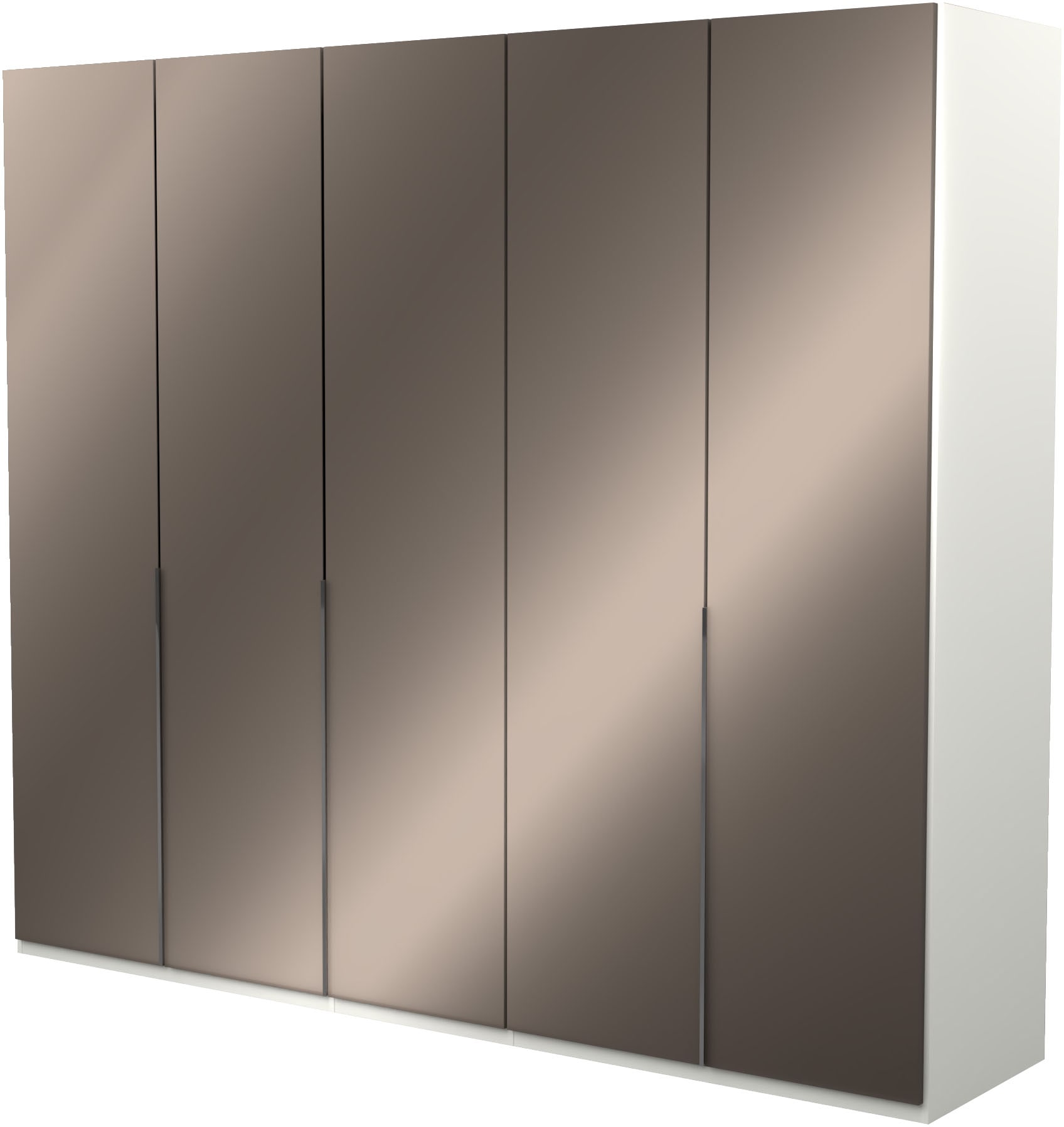 Musterring Kleiderschrank "San Diego, Kleiderschrank, Schrank, Garderobe, mit Glastüren" 1 Stk. tlg. 5-türig (gedämpft), 6 Böden, 3 Kleiderstangen, Chromgriffe