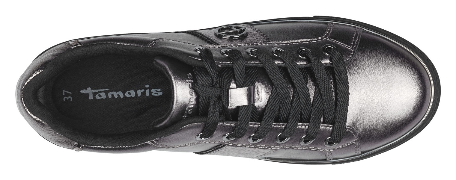 Tamaris Plateausneaker, Freizeitschuh, Halbschuh, Schnürschuh mit gepolstertem Schaftrand