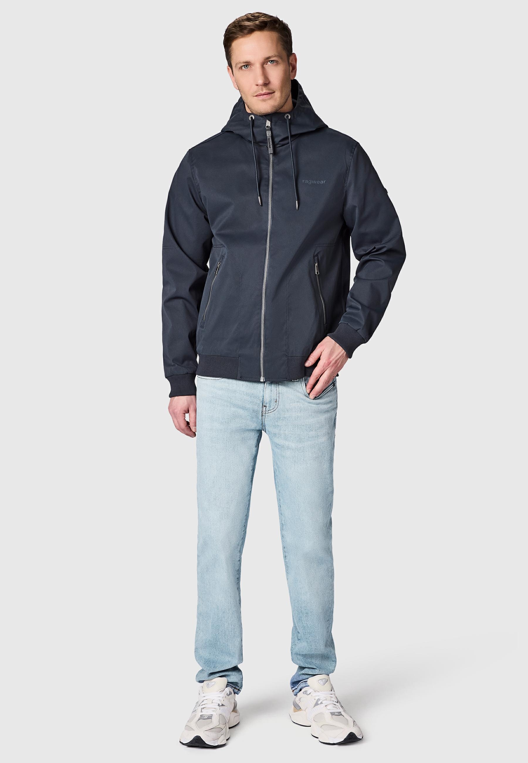 Ragwear Outdoorjacke »Stewie Twill YOUMODO« mit Kapuze stylische Herren Übergangsjacke mit großer Kapuze