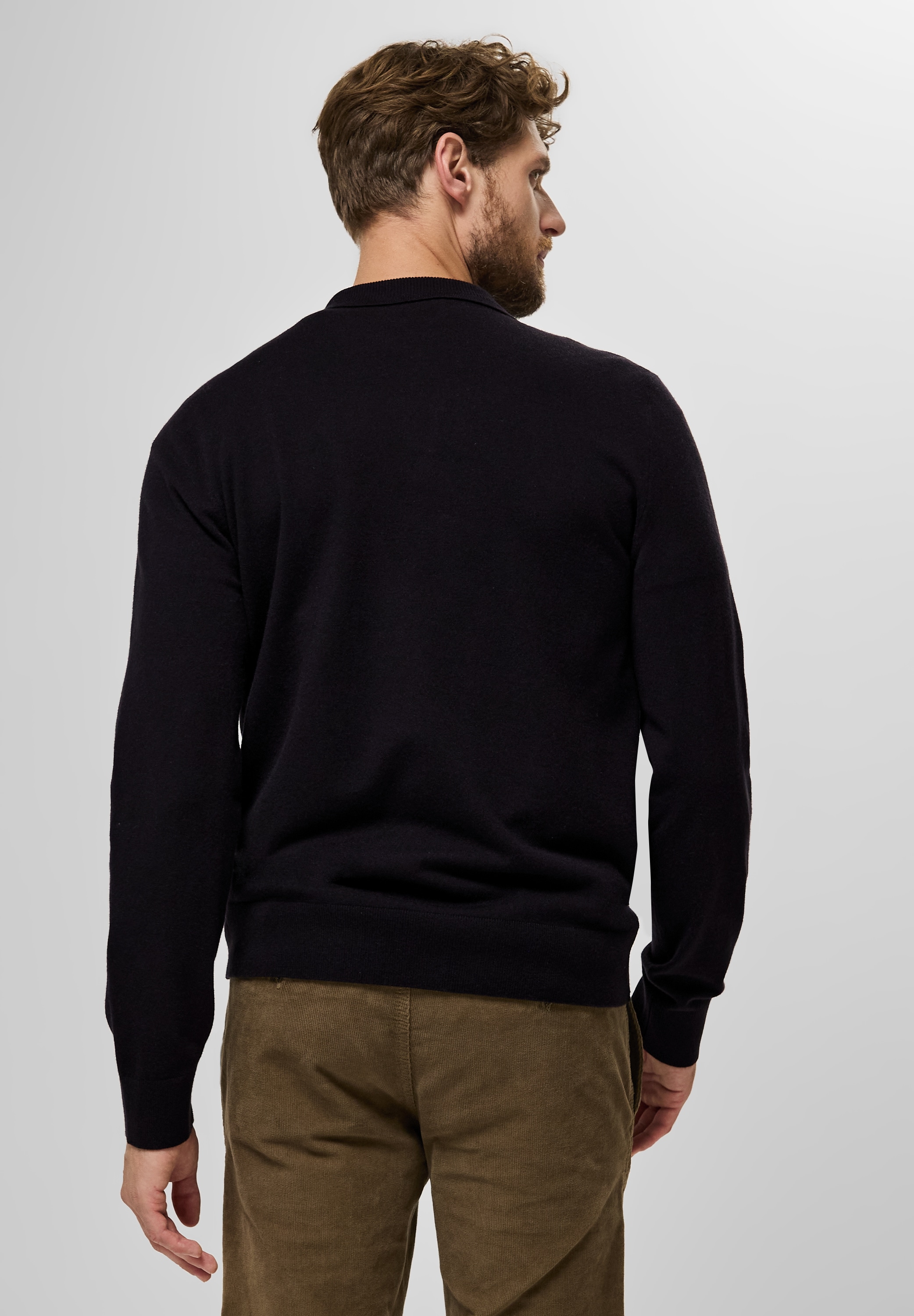 STREET ONE MEN Poloshirt, mit Materialmix