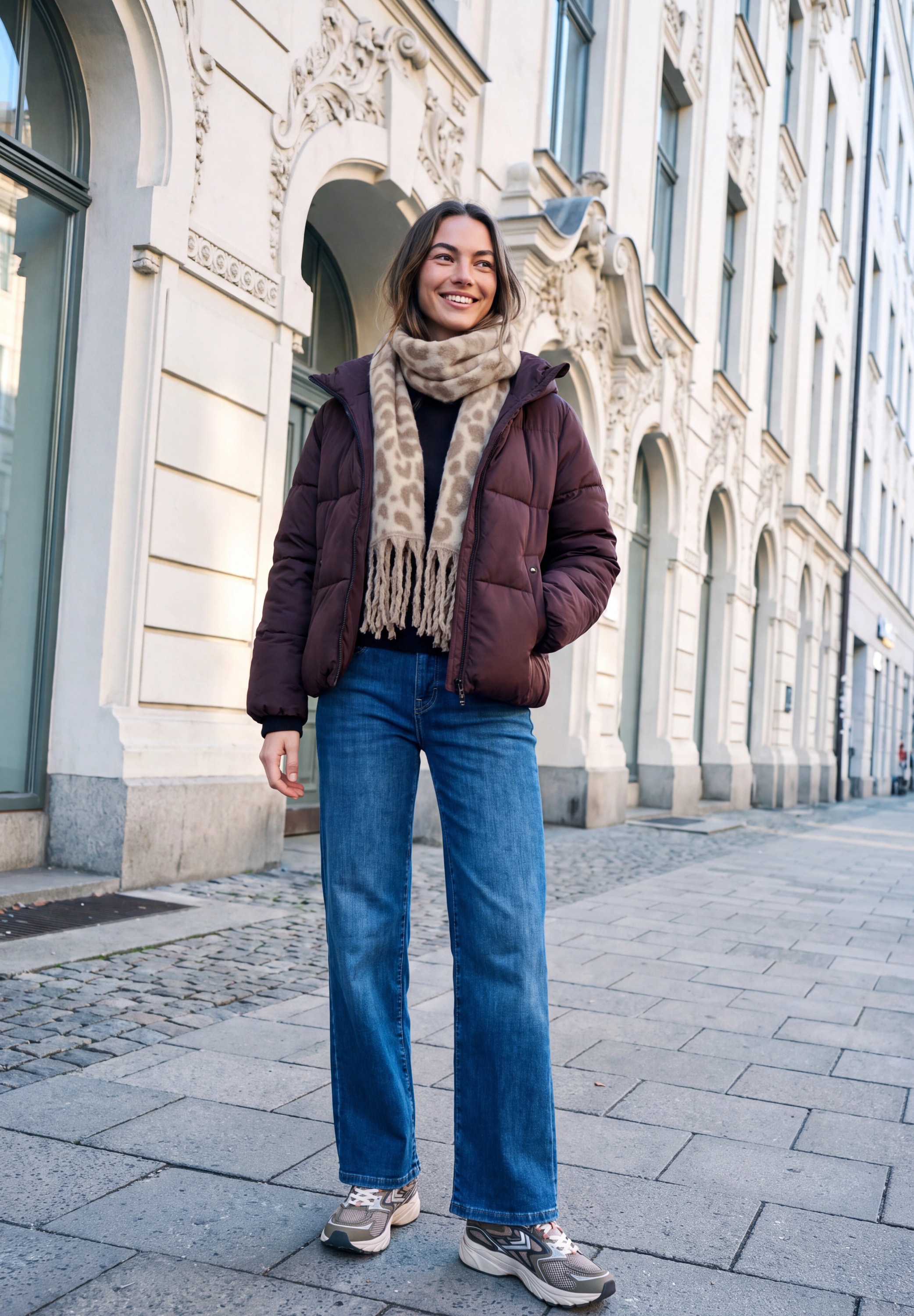 STREET ONE STUDIO Schal mit Leo-Muster