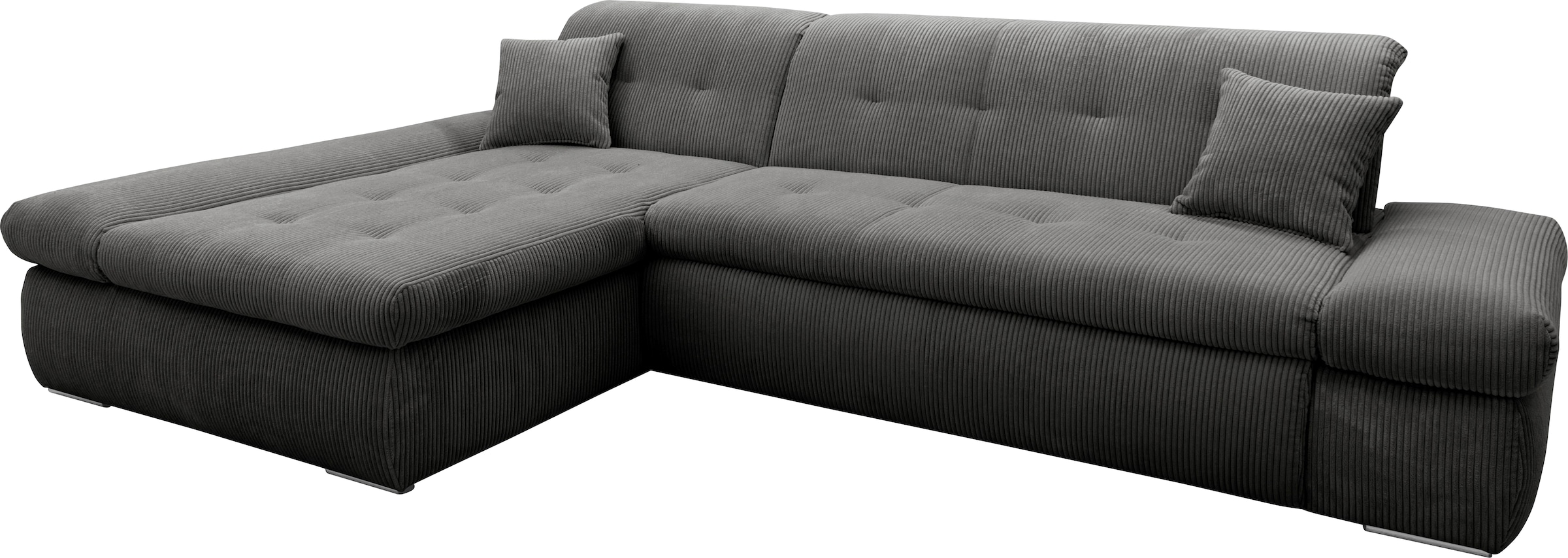 DOMO collection Ecksofa »Moric, L-Form, XXL-Sofa - Breite 300cm«, wahlweise mit Bettfunktion und Armteilverstellung, Cord