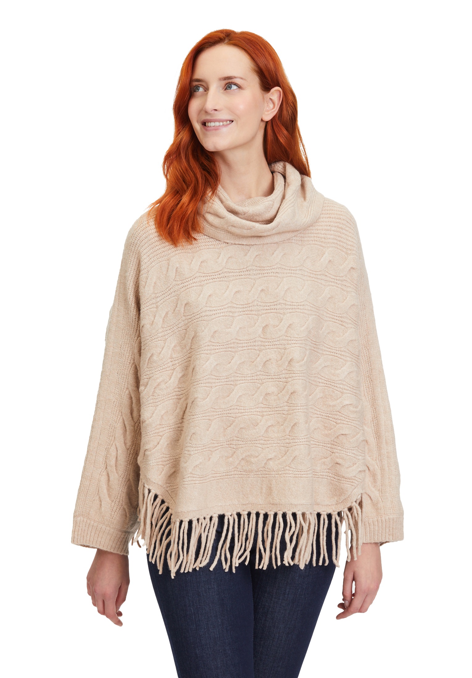 Betty Barclay Megztinis » Strick-Poncho su Fransen« ...