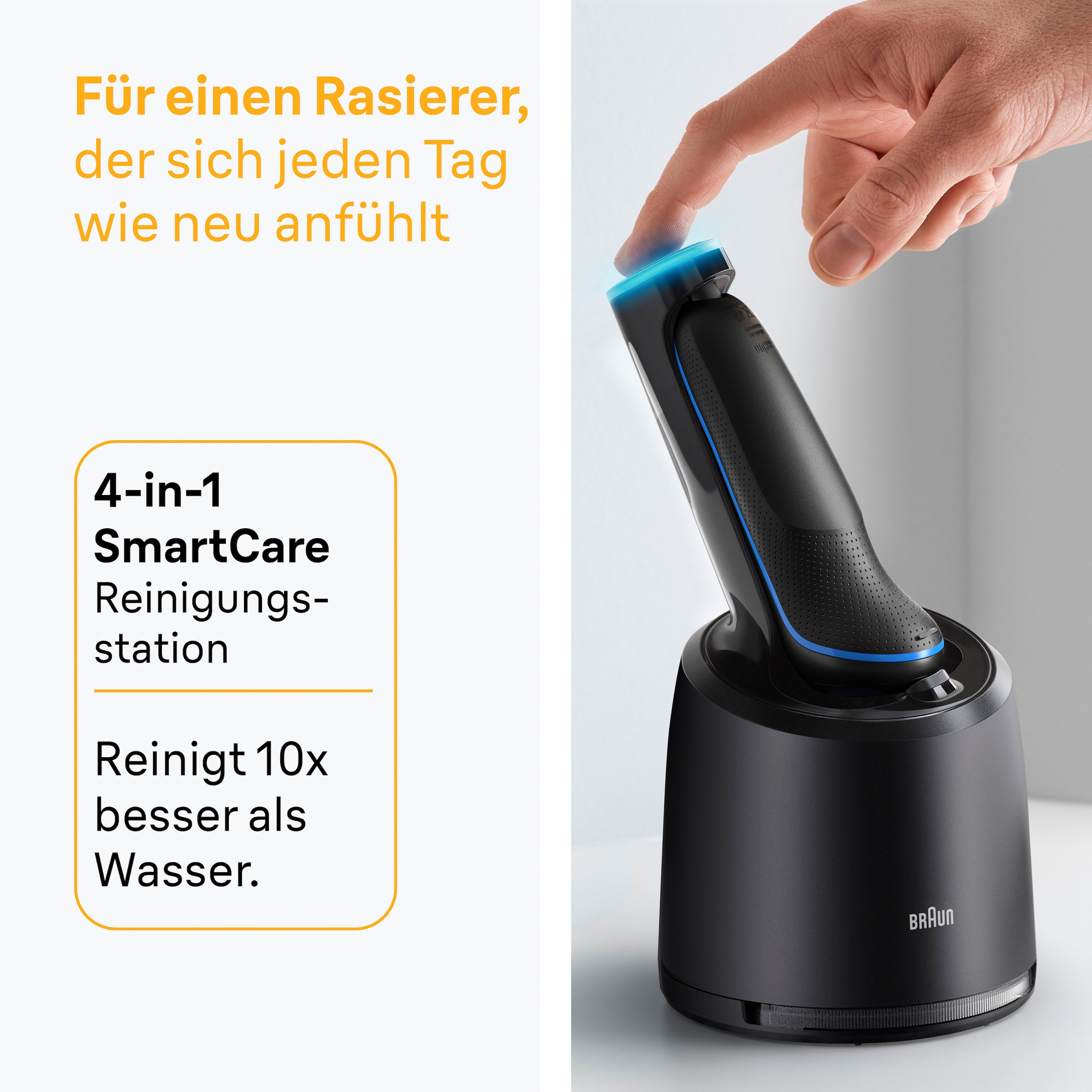Braun Elektrorasierer »Series 5 52-B7650cc« Reinigungsstation Bis zu 50 Min, 4in1 SmartCare Center, +2 Aufsätze, 100% Wasserdicht