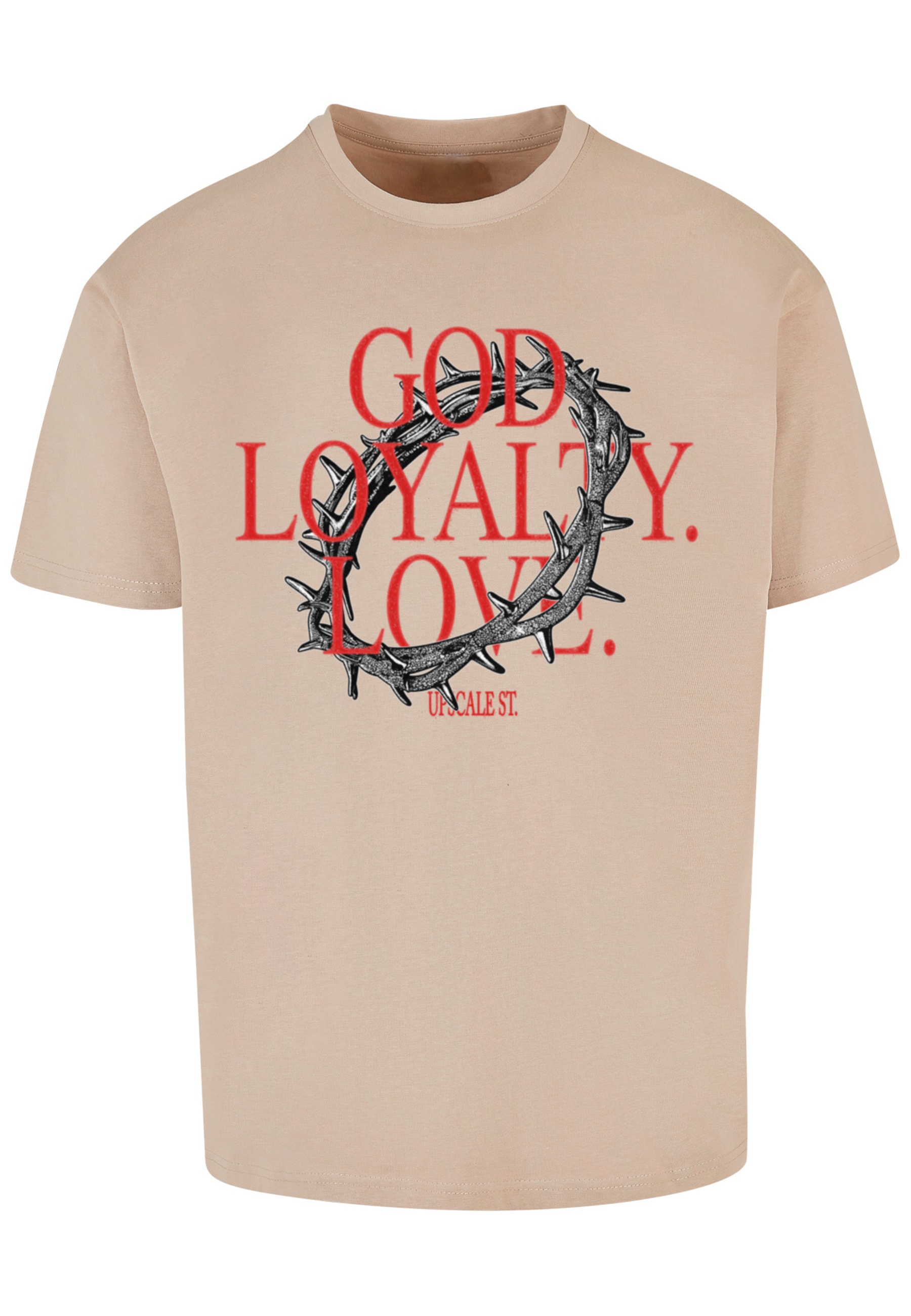 Upscale by Mister Tee T-Shirt "Upscale by Mister Tee Unisex God Loyalty Love Oversize Tee" 1