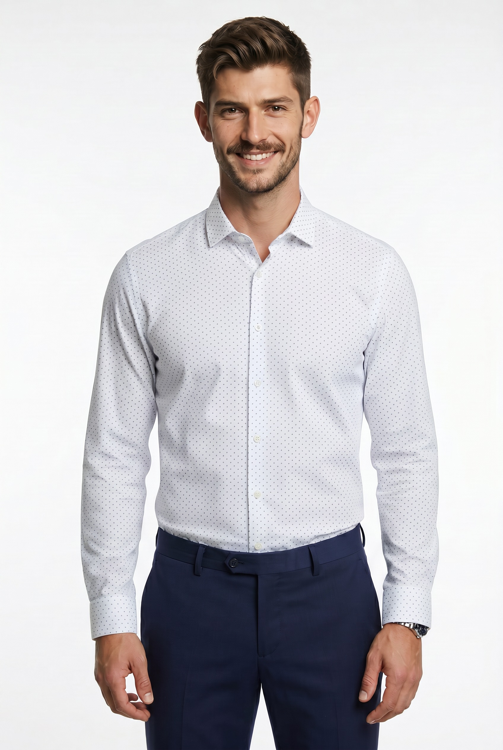 HUGO Businesshemd "Kenno Easy Care" Stretch-Jersey Kentkragen, Slim Fit