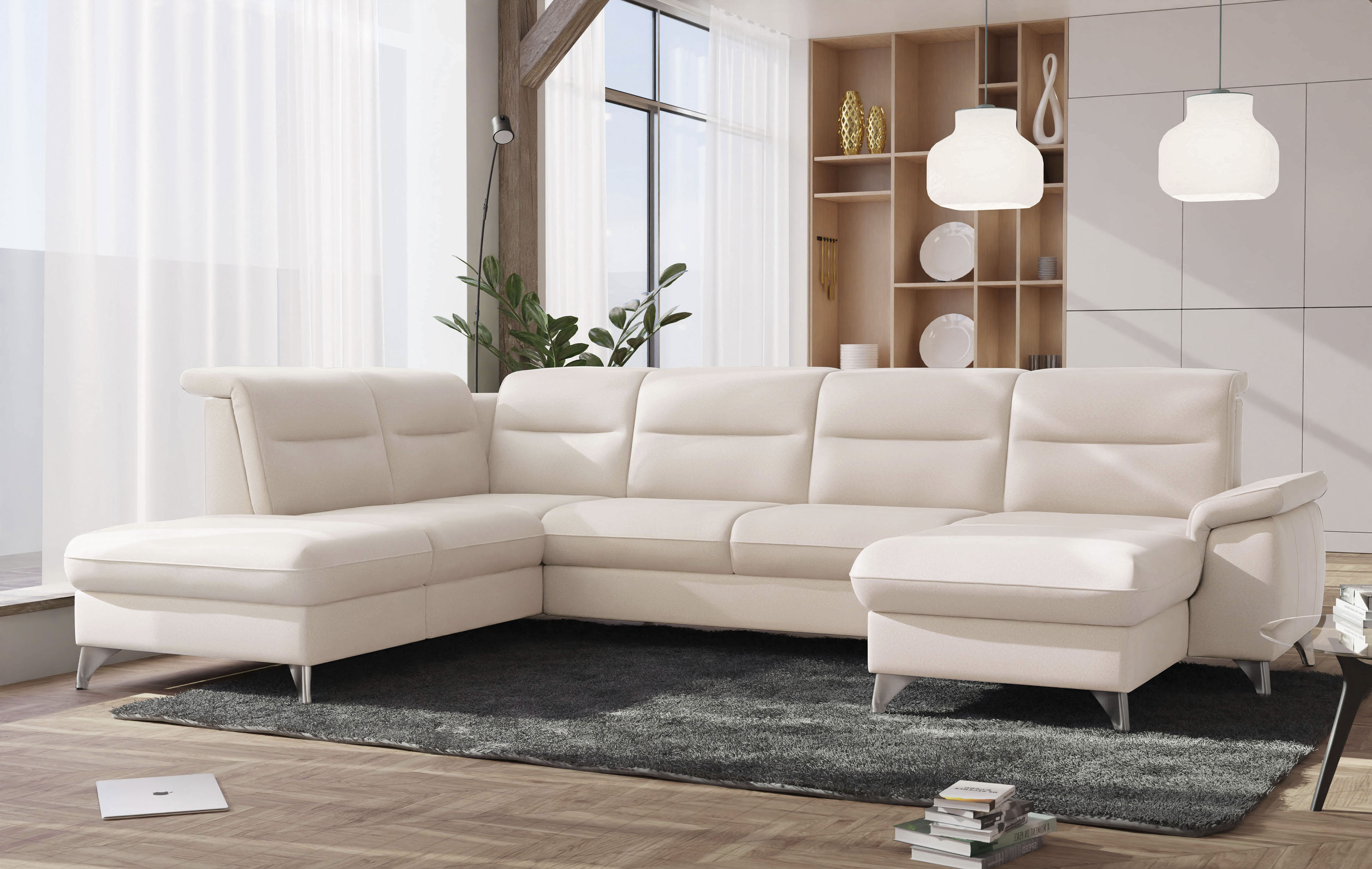 sit&more Wohnlandschaft "Astoria U-Form" wahlweise mit motorischer Relaxfunktion