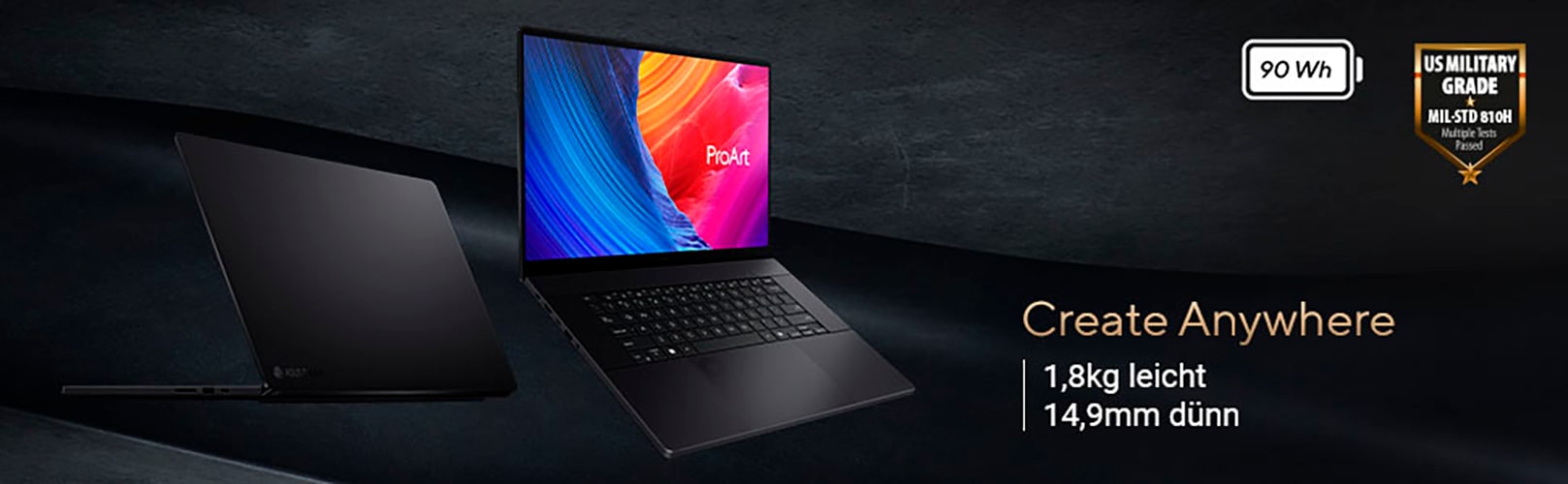 Asus Notebook »ProArt P16 H7606WV-ME070W«, 40,6 cm, / 16 Zoll, AMD, Ryzen™ AI 9, GeForce RTX 4060, 2000 GB SSD