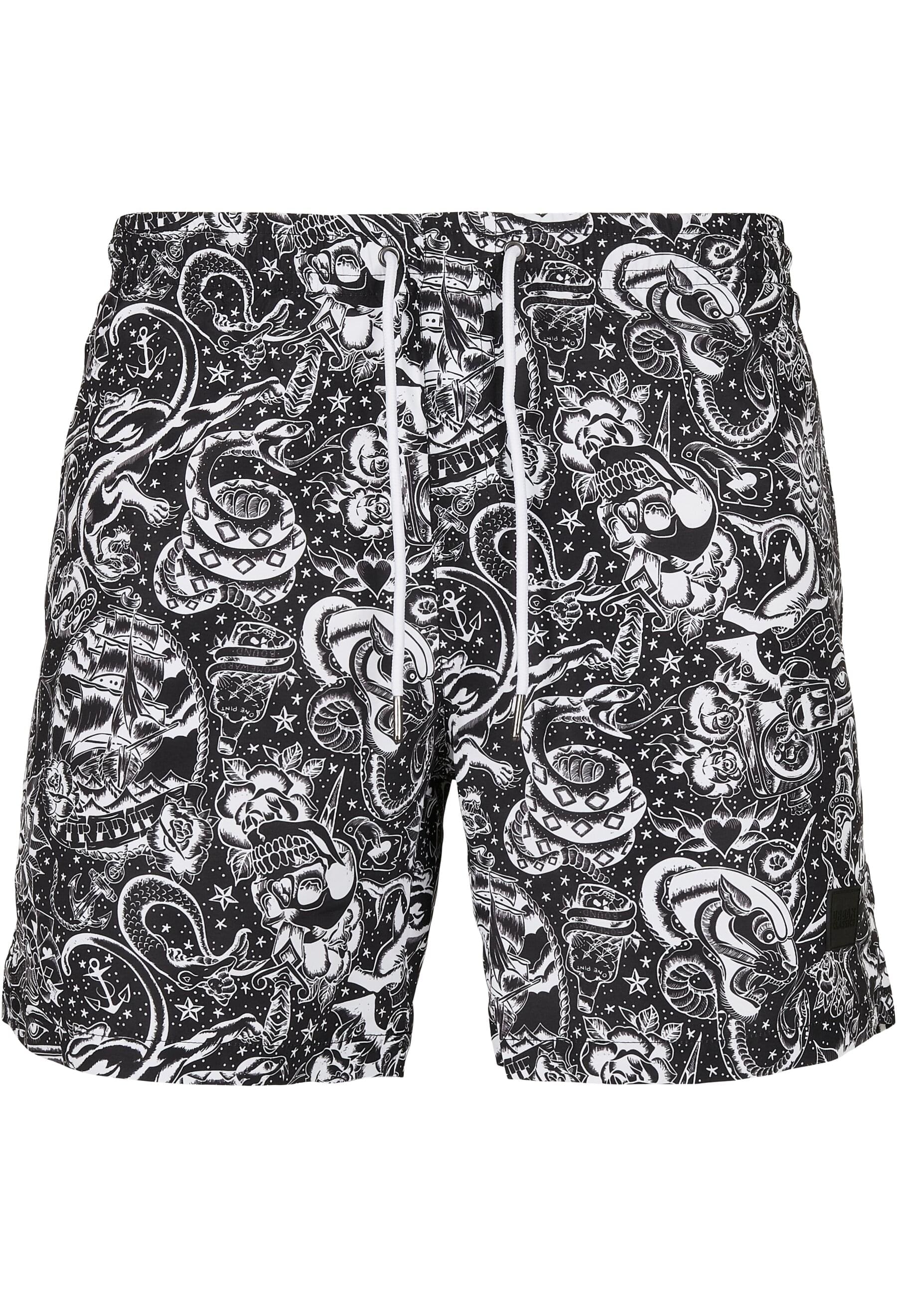 URBAN CLASSICS Badeshorts »Urban Classics Herren Pattern Swim Shorts«