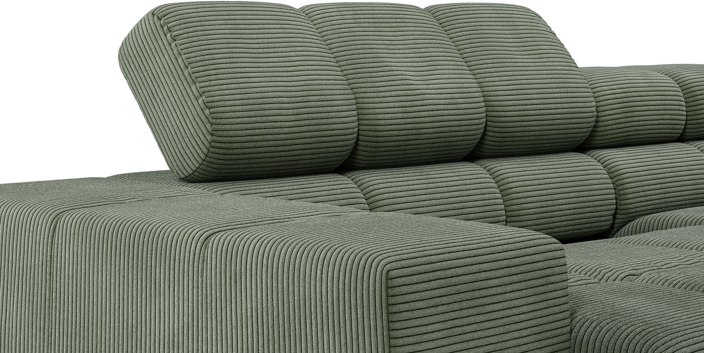 INOSIGN Ecksofa »Ancona, incl. Kopfteilverstellung + 3 Zierkissen, L-Form, bequem«, wahlweise motorische Sitztiefenverstellung, B/T(H: 249/215/70 cm