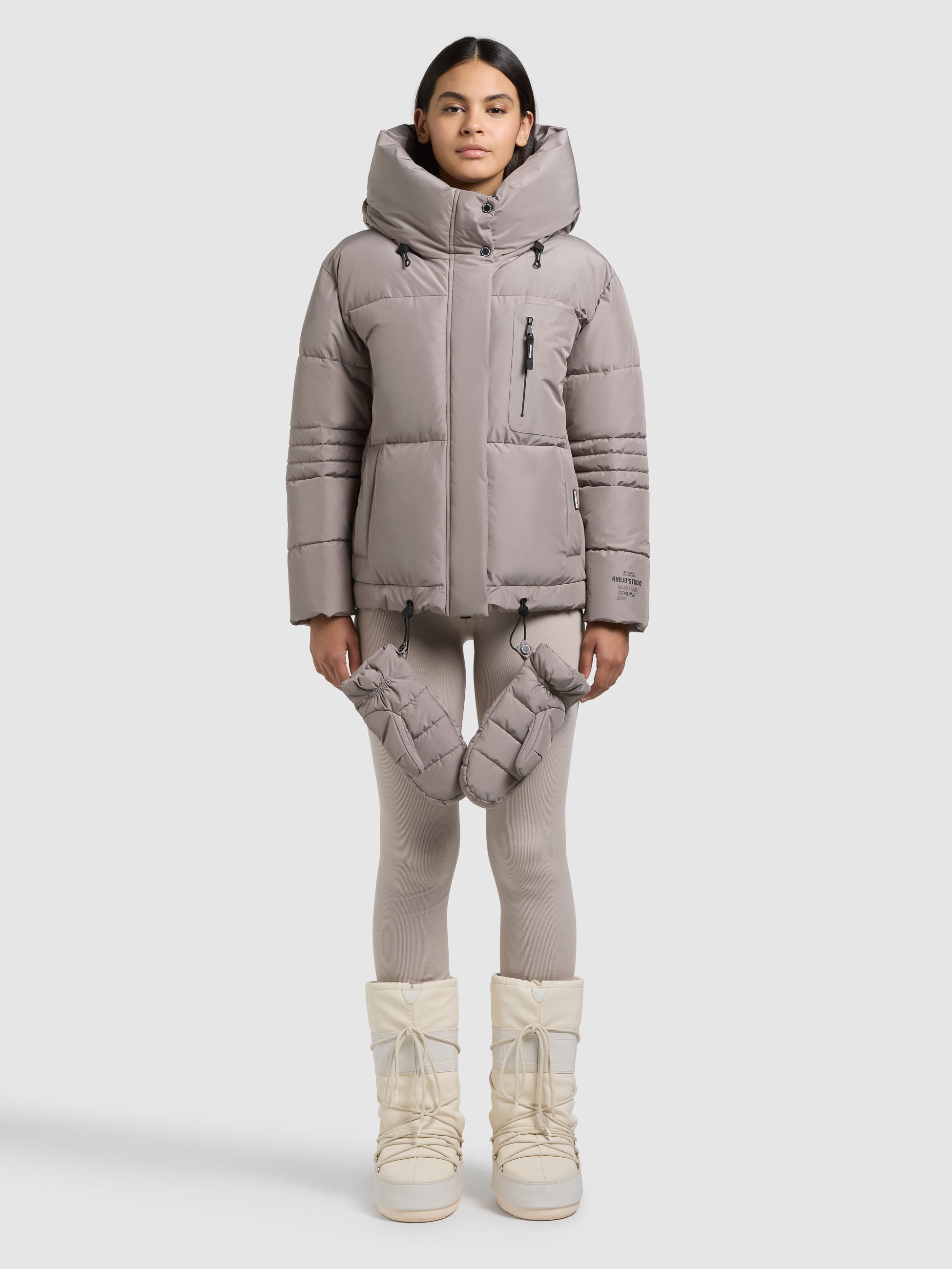 khujo Steppjacke "PEEKE2 WITH GLOVES" mit Kapuze günstig online kaufen