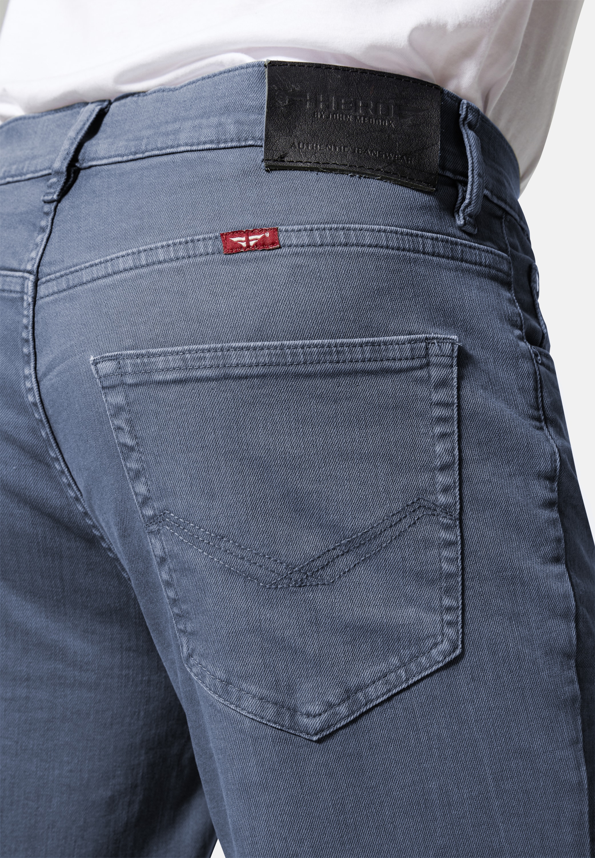 HERO by John Medoox 5-Pocket-Jeans »Denver Denim Season Regular Straight Stretch«, Straight Fit Casual Clean Wash Denim Jeans für Herren