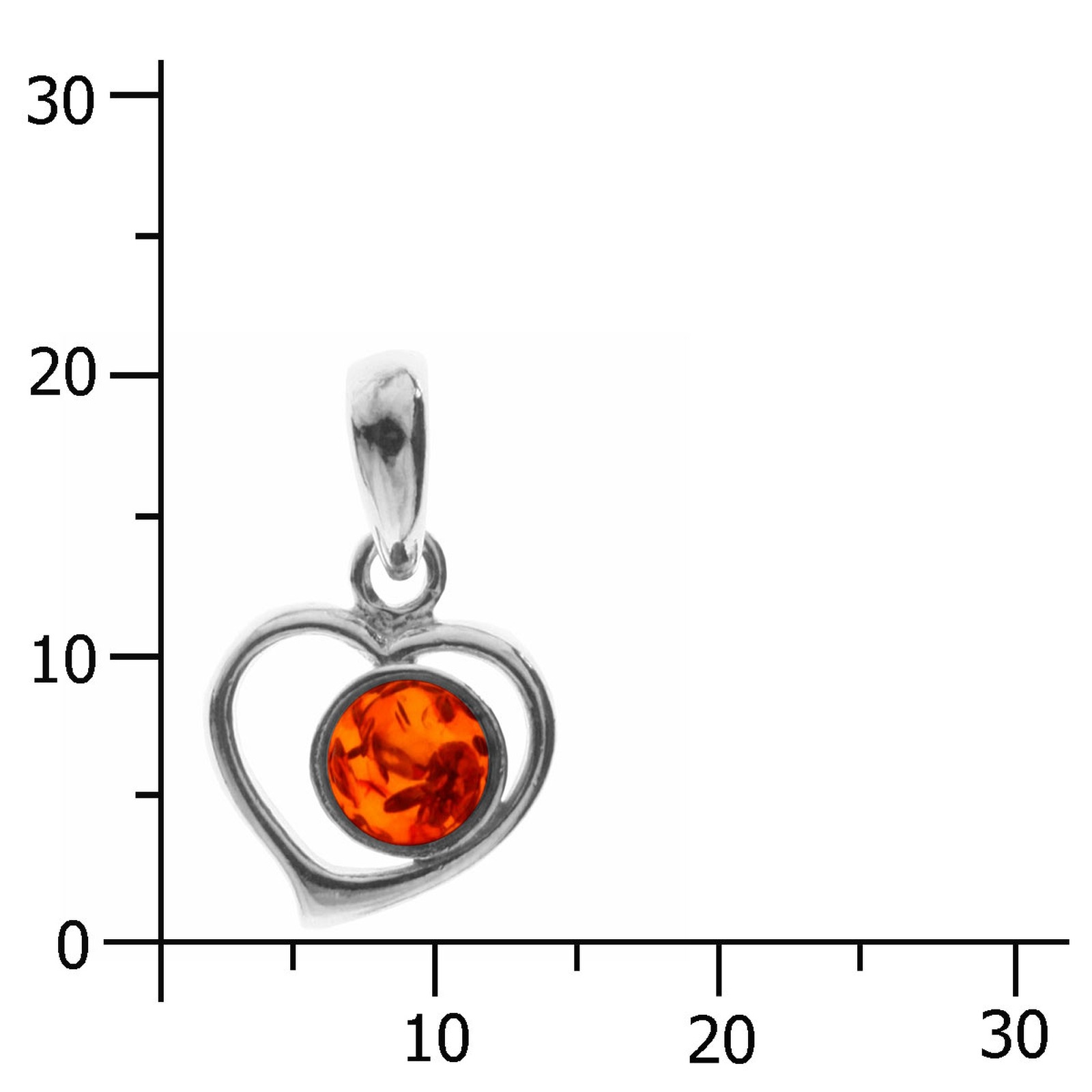 OSTSEE-SCHMUCK Kettenanhänger »- Herz - Silber 925/000 - Bernstein«