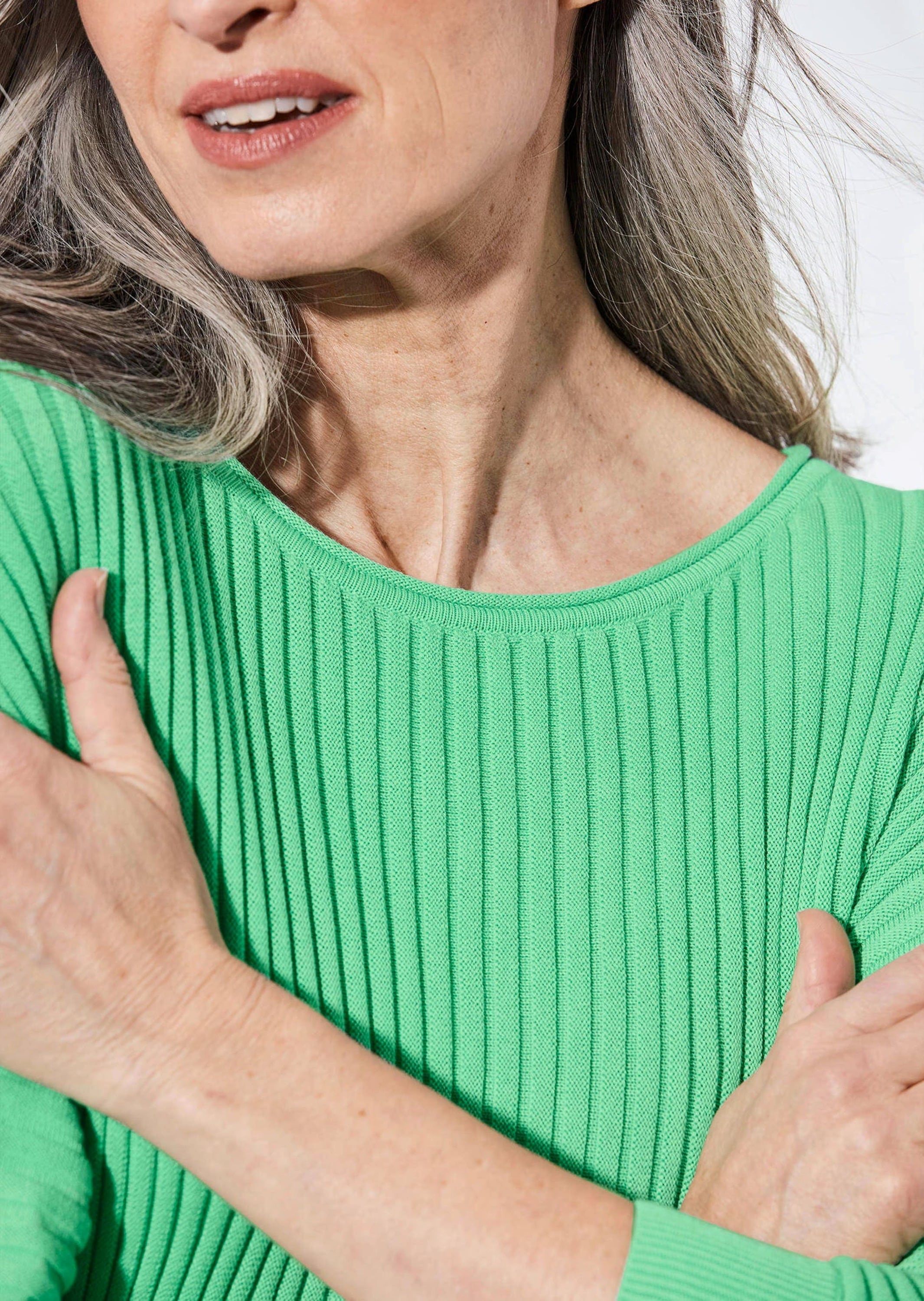 GOLDNER Rundhalspullover »Pullover Pullover mit Fledermausärmeln«