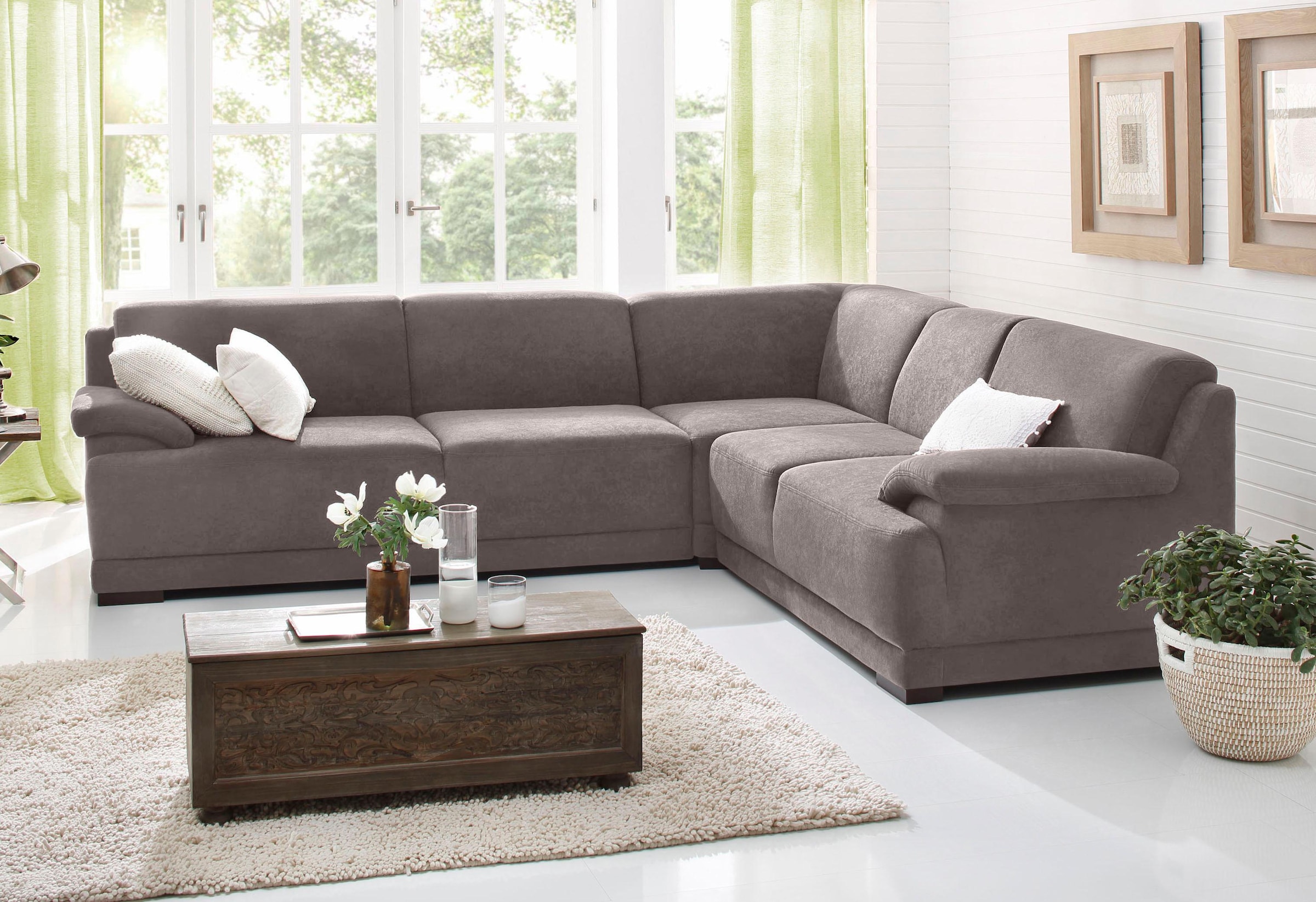 Home affaire Ecksofa "Telos mit Boxspring Unterfederung für hohen Komfort, günstig online kaufen