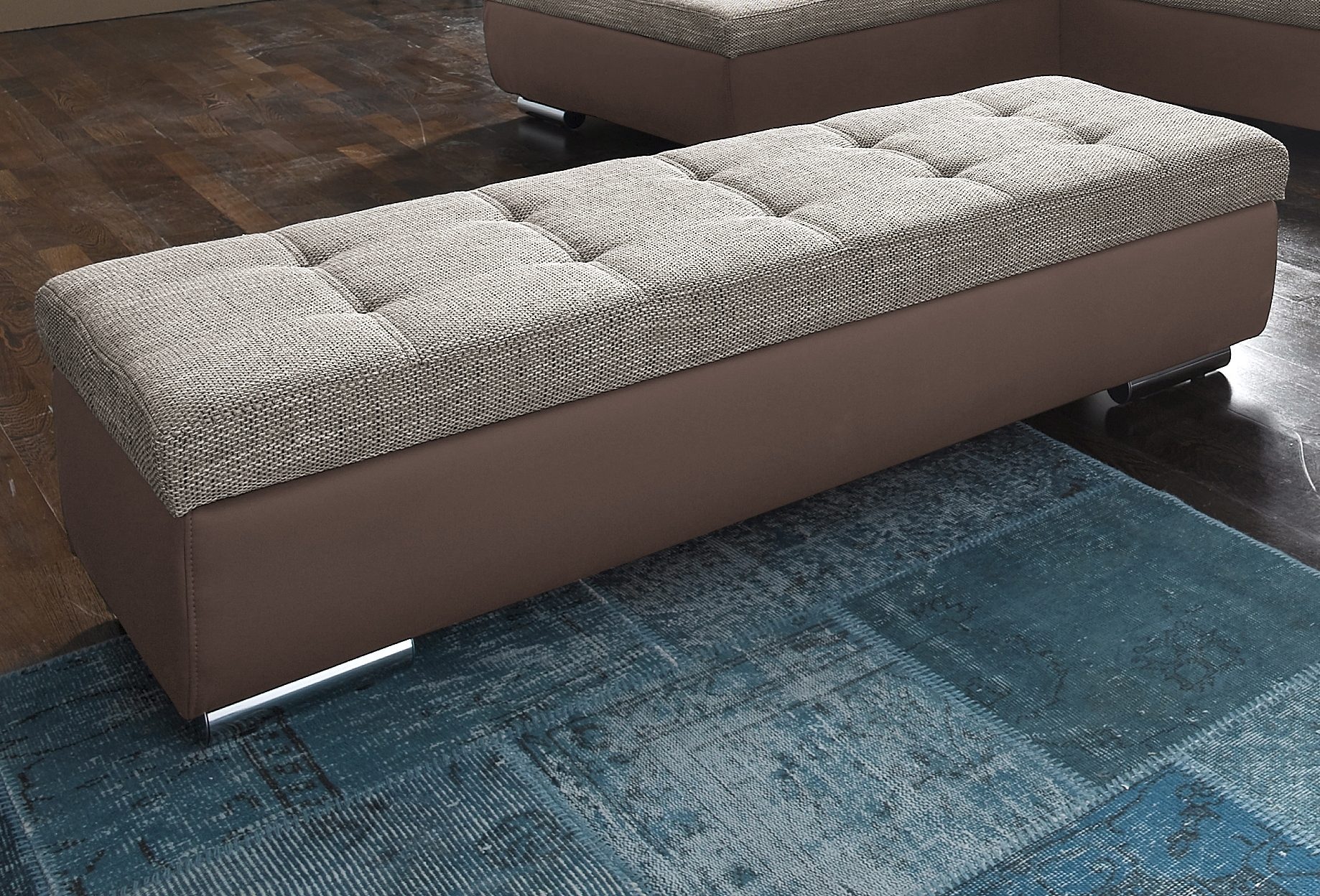 DOMO collection Hocker "TREVISO XXL: 161x60x41 cm" mit Stauraum, auch in Cord, passend zur Serie, moderne Steppung