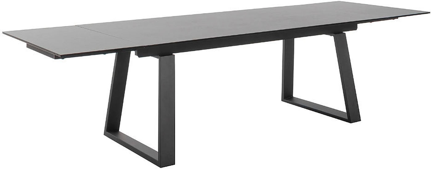 MCA furniture Esstisch »NARBONNE Kufentisch 200-300 cm«, (Einzelstück), Keramik,Metall,Stirnauszug,ausziehbar,Tischplatte 13 mm,10-12 Personen