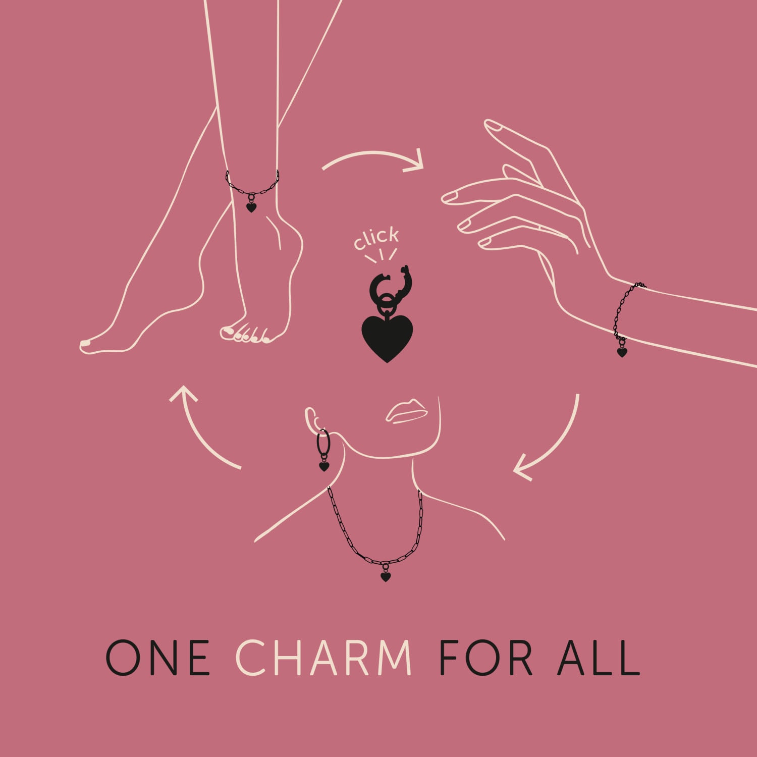 Amor Charm-Einhänger »Seestern-Optik, 2038504«, mit Glasperle