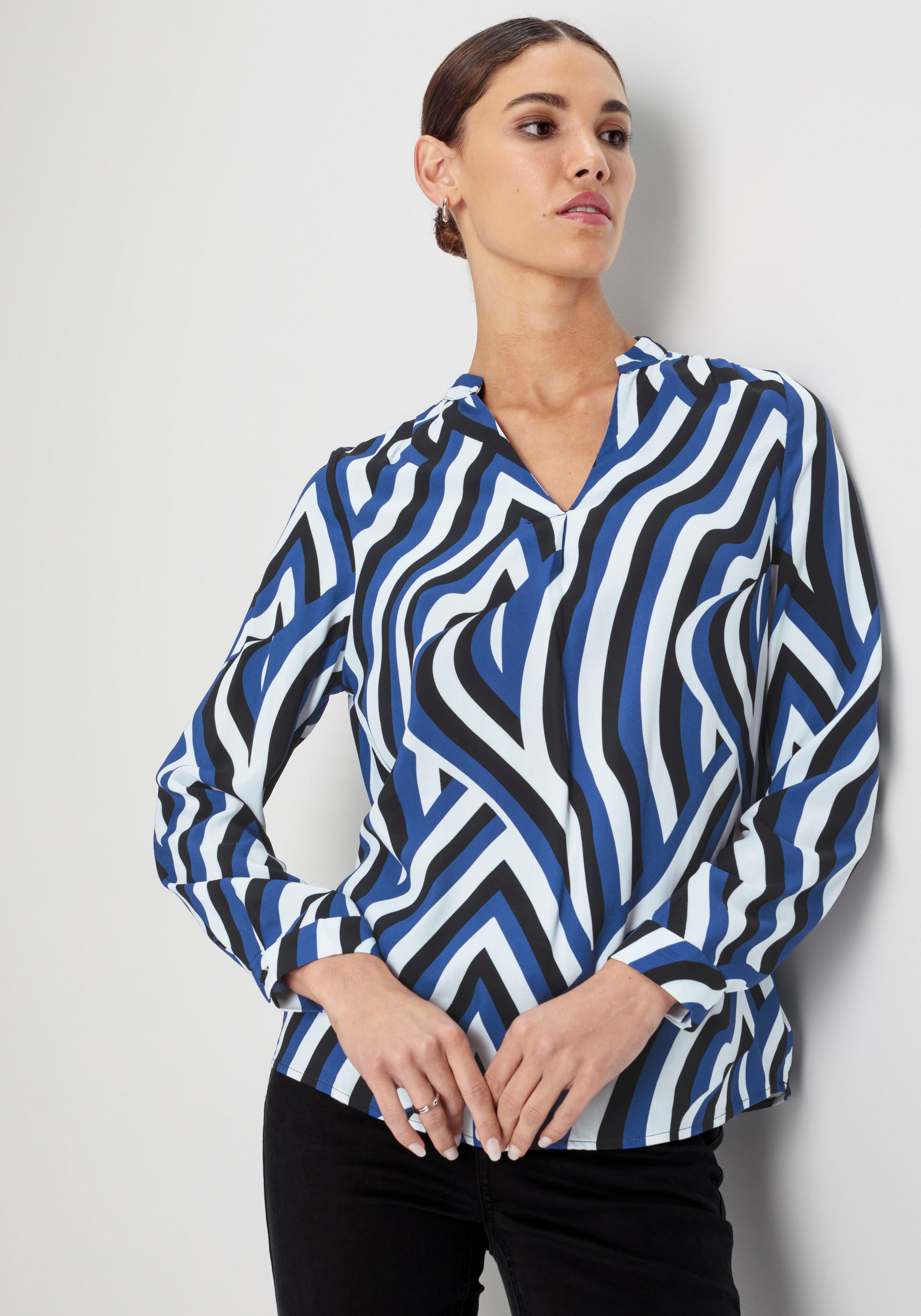 HECHTER PARIS Klassische Bluse, mit elegantem V-Ausschnitt günstig online kaufen
