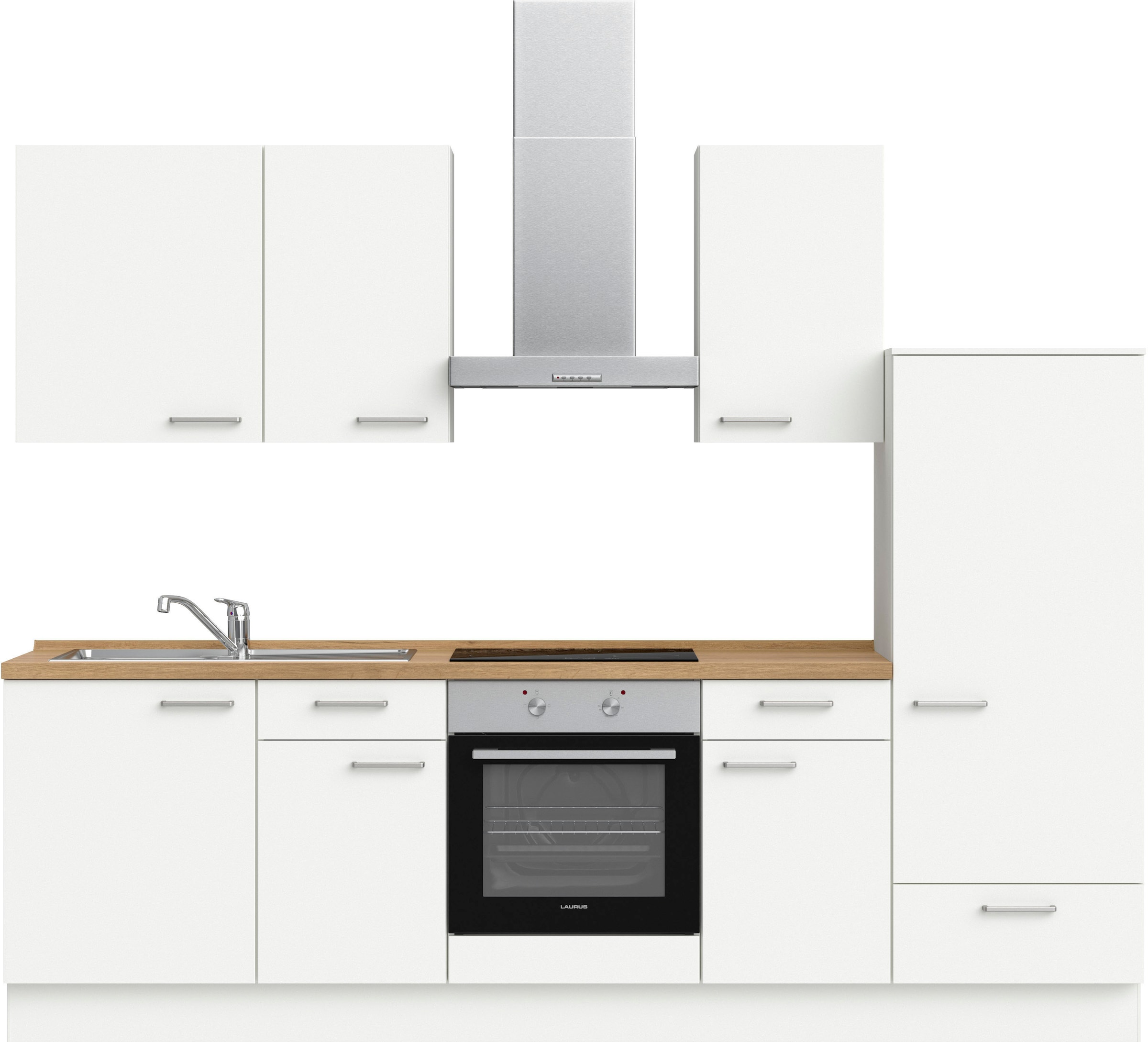 nobilia ""Touch I", NEU: individuell anpassbar mit gratis Profi-Beratung" vormontiert, Breite 270 cm, Ausrichtung wählbar, wahlw. mit E-Geräten
