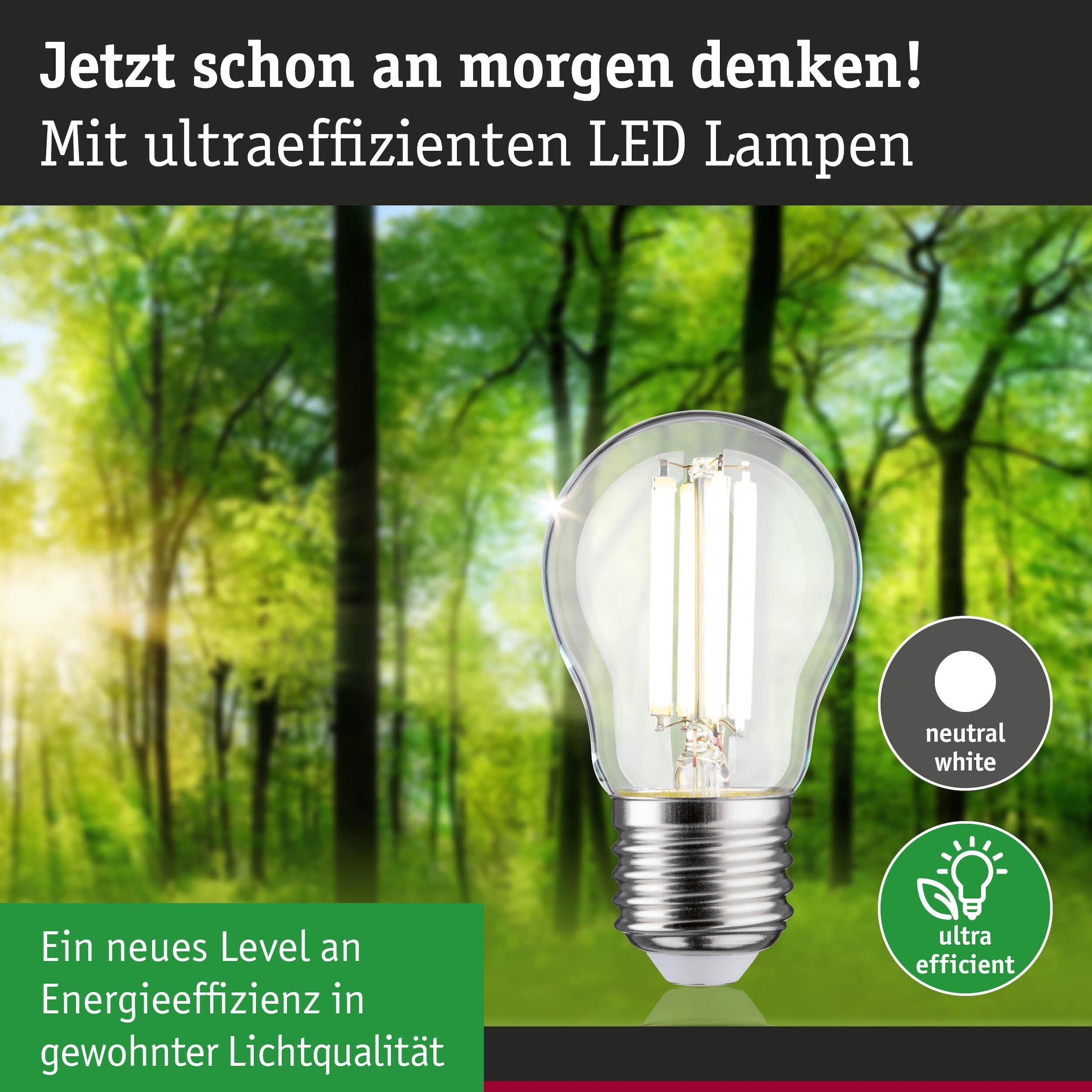 Paulmann LED-Leuchtmittel »Eco-Line Tropfen 525lm 2,5W 4000K klar 230V« E27 1 Stk. Neutralweiß