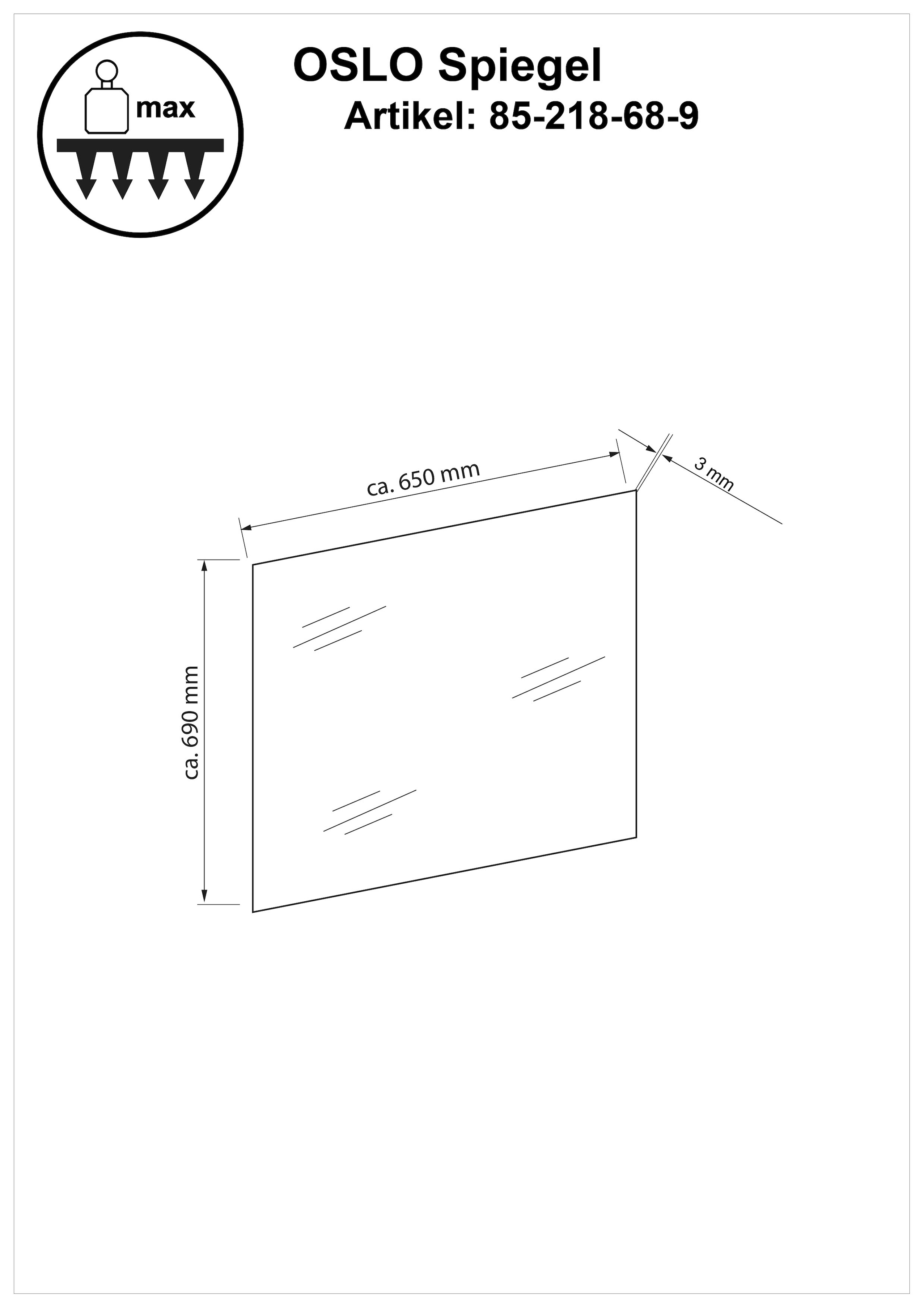 BASIC by Balculina Badmöbel-Set »Oslo Badezimmerset Schrankset Badset 5tlg.«, (Komplett-Set, 5 St.), Spiegel, Hängeschrank, Unterschrank, Hochschrank, Waschbeckenschrank