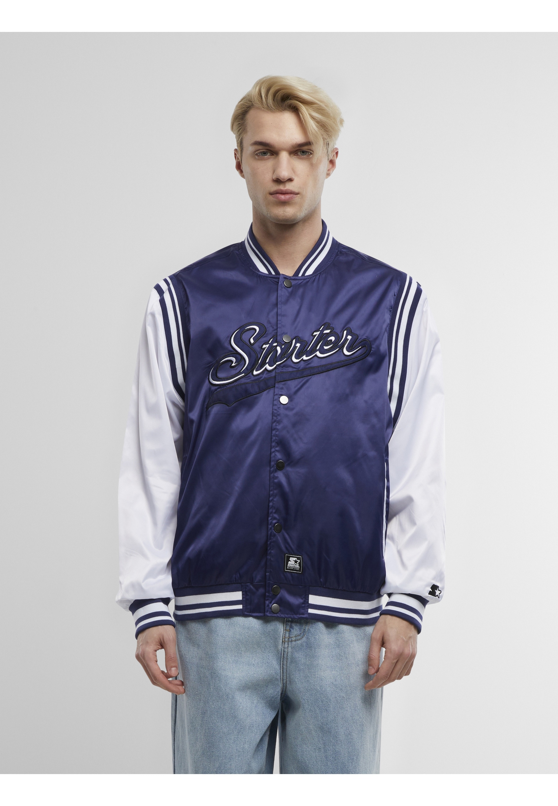 Starter Black Label Collegejacke »Starter Black Label Starter Satin College Jacket« 1 Stk. tlg. ohne Kapuze