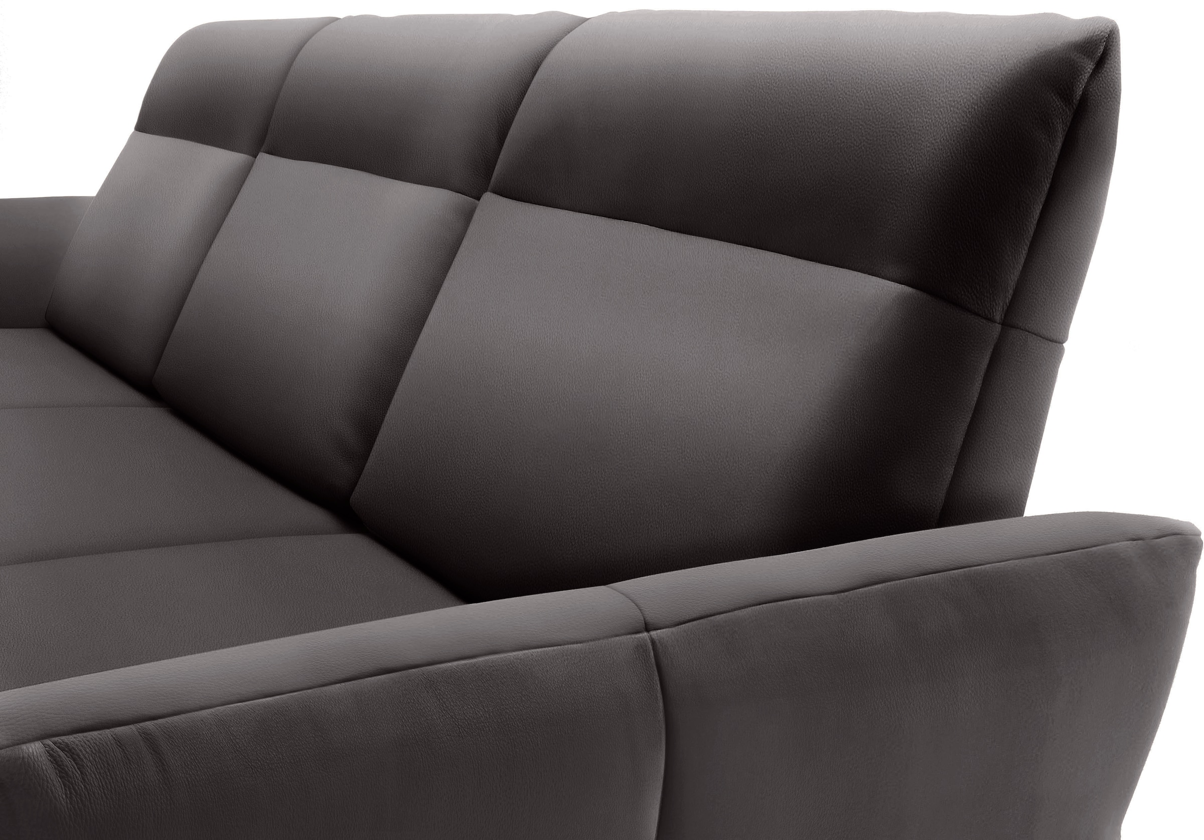 Creation BY ROLF BENZ Ecksofa »CR.460«, Sockel in Eiche, Alugussfüße in umbragrau, Breite 298 cm