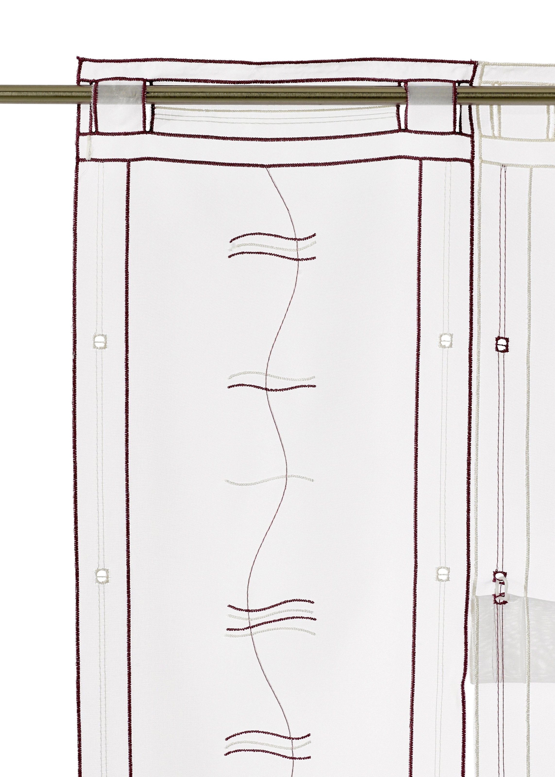 Weckbrodt Scheibengardine »Selina«, (1 St.), Hochraff, Gardine, Voile, echte Stickerei, transparent, Store