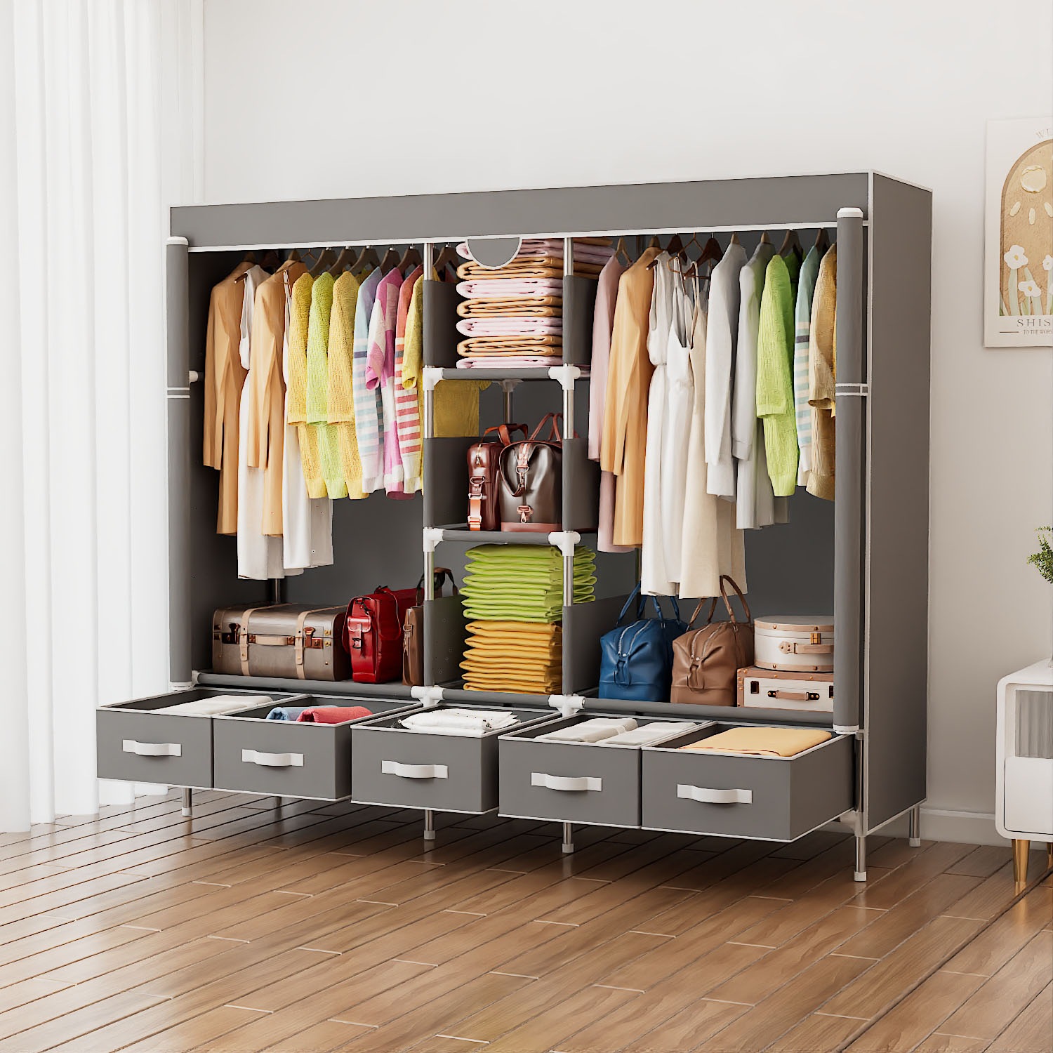 INOSIGN Kleiderschrank "Stockholm Stoffkleiderschrank Bestseller in diverse günstig online kaufen