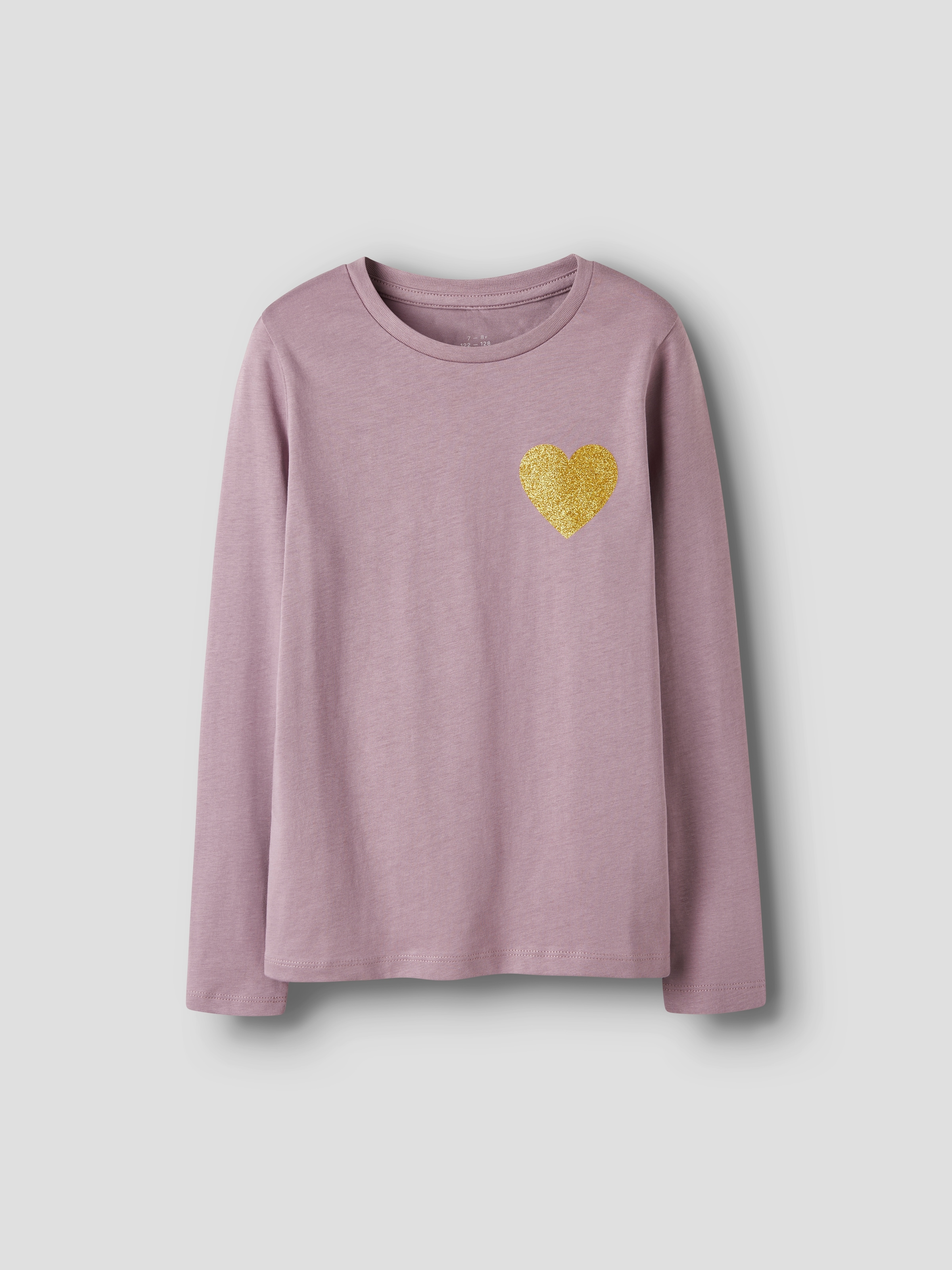 NAME IT Mädchen Langarmshirt "NKFOLALLA LS TOP PS"toadstool, Gr. 122, unifarben, Jersey, Obermaterial: 100% Baumwolle, Shirts