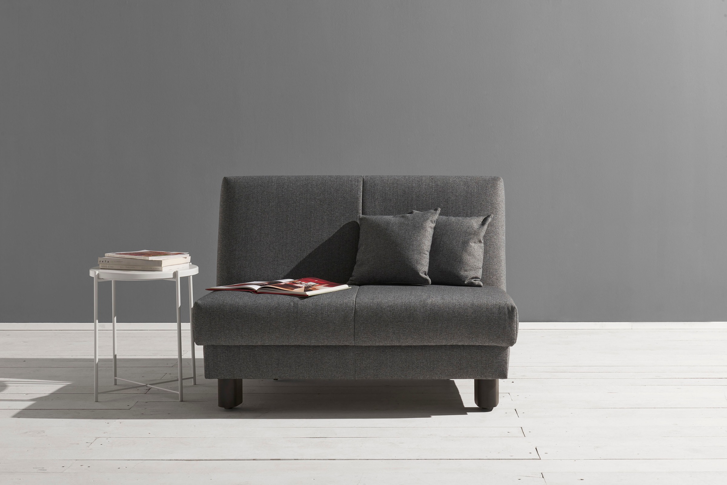 ell + ell Schlafsofa »Enny«, Liegefläche Breite 120 oder 140 cm, Liegehöhe 45 cm, Füße schwarz