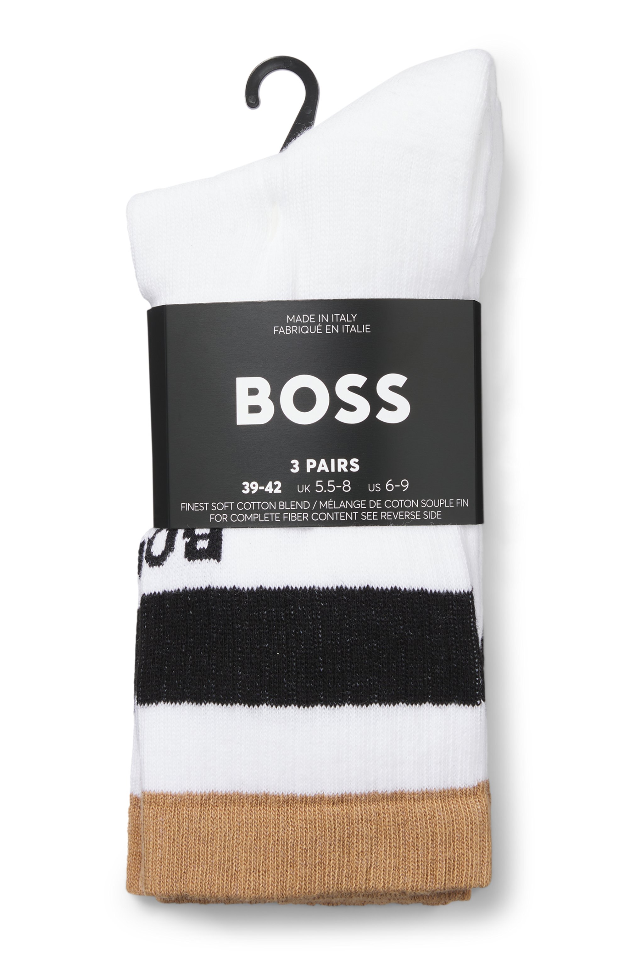 Thumbnail - BOSS Kurzsocken "3P QS Rib Iconic CC" 3 Paar tlg. mit Rippstruktur, Ferse und Zehen verstärkt