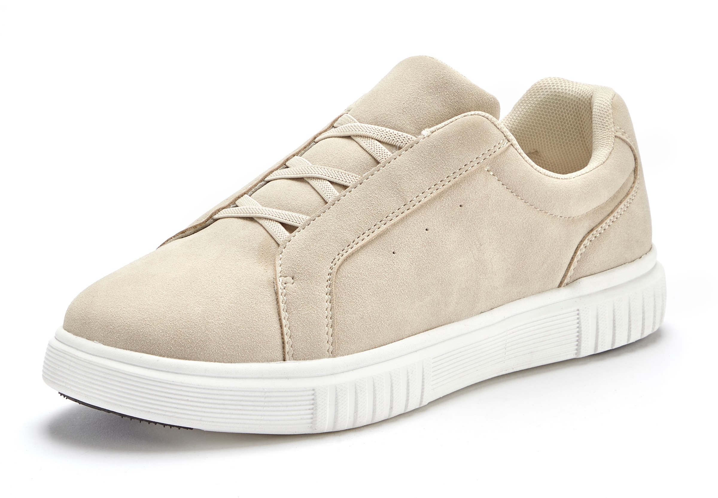 John Devin Sneaker »Freizeitschuh, Slip-On Sneaker«, mit elastischen Bändern für schnelles Reinschlüpfen, Unisex VEGAN
