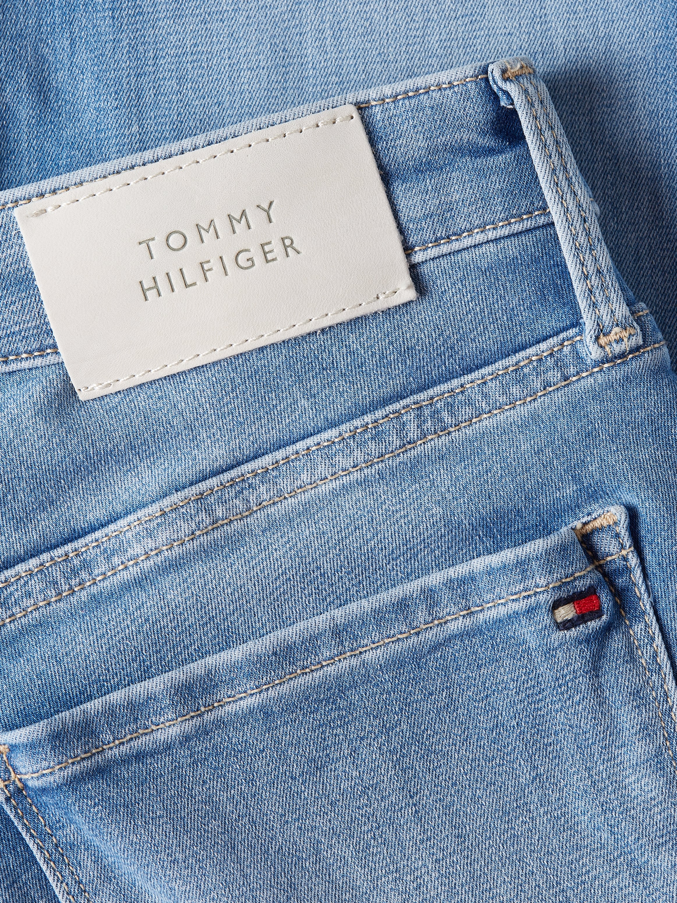Tommy Hilfiger Röhrenjeans »TH SKINNY für Leder-Badge kaufen FLEX BAUR | mit COMO RW«